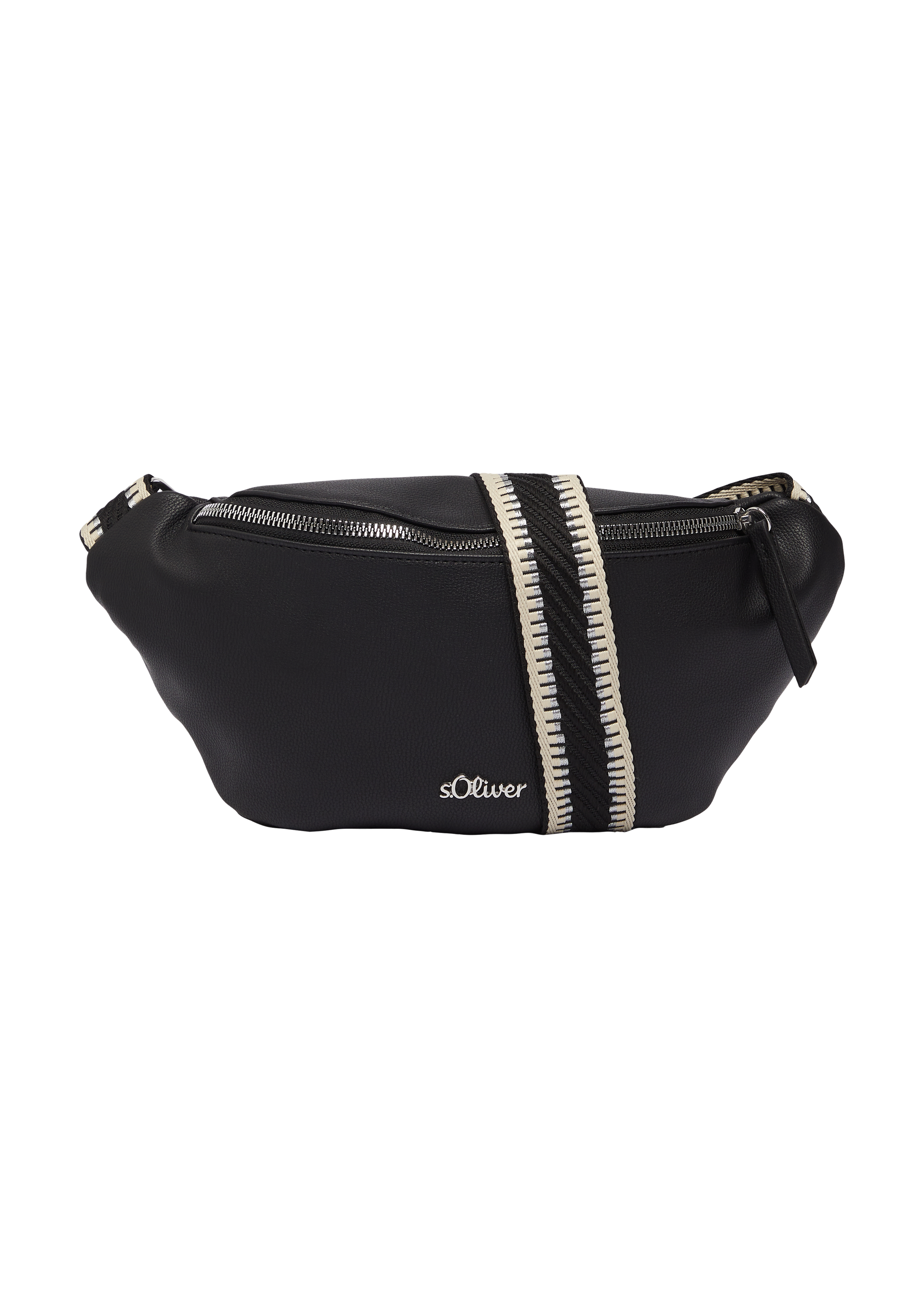 s.Oliver - Crossbody-Bag mit abnehmbarem und längenverstellbarem Gurt, Damen, schwarz