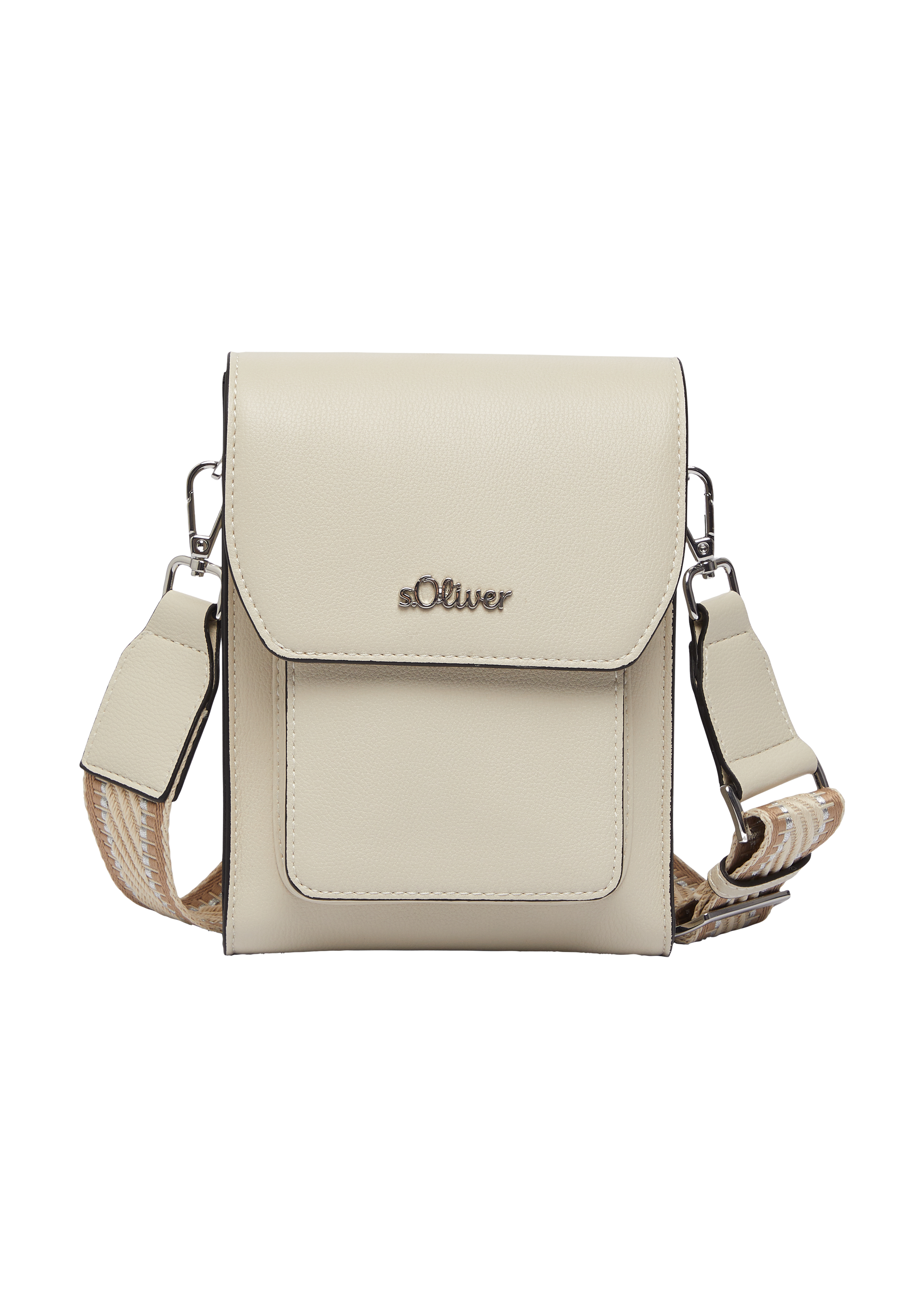 s.Oliver - Handliche Mini-Bag mit Smartphone-Fach und Magnetverschluss, Damen, Beige