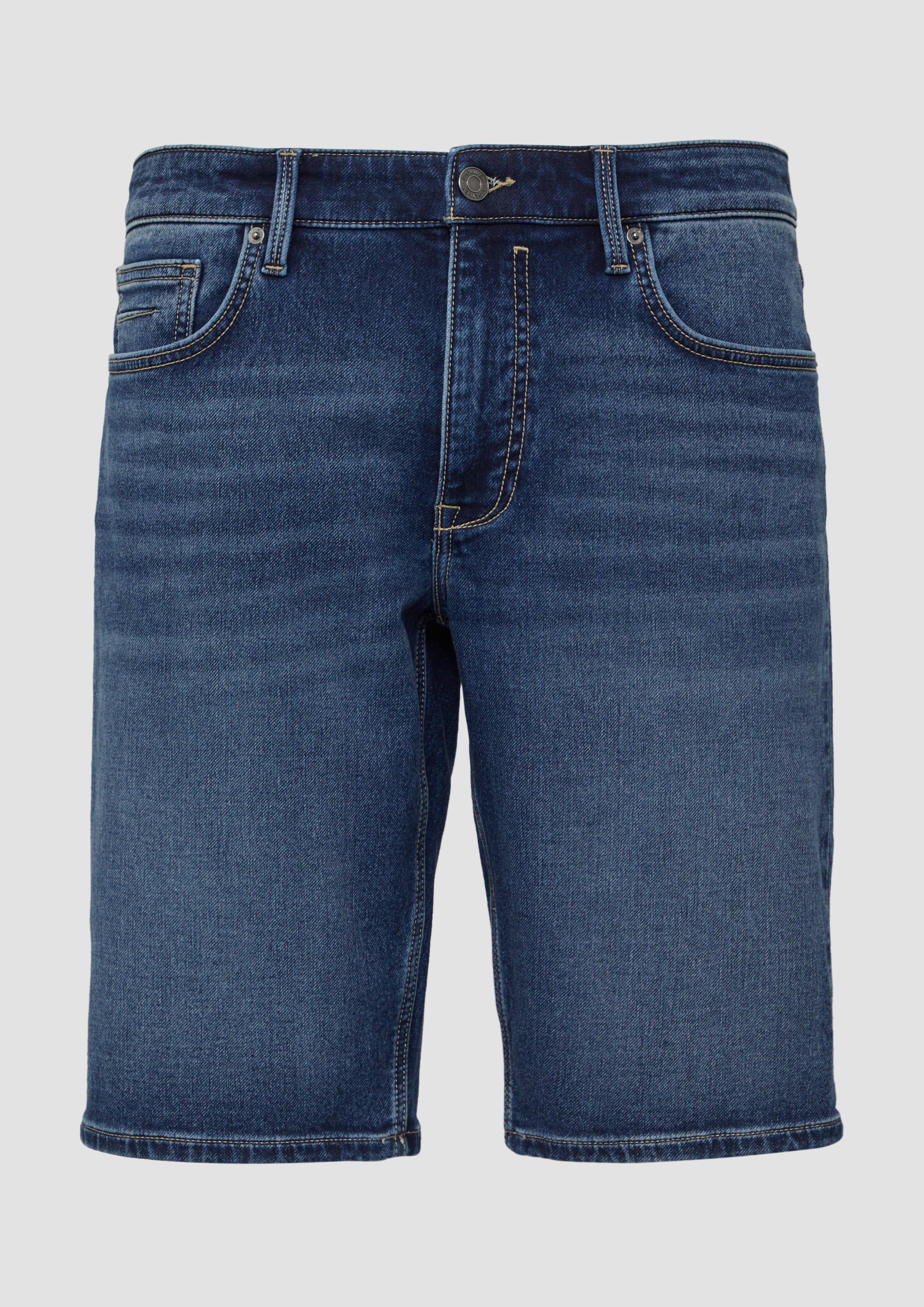 s.Oliver - Jeans-Shorts / Regular Fit / Mid Rise / Straight Leg, Herren, blau