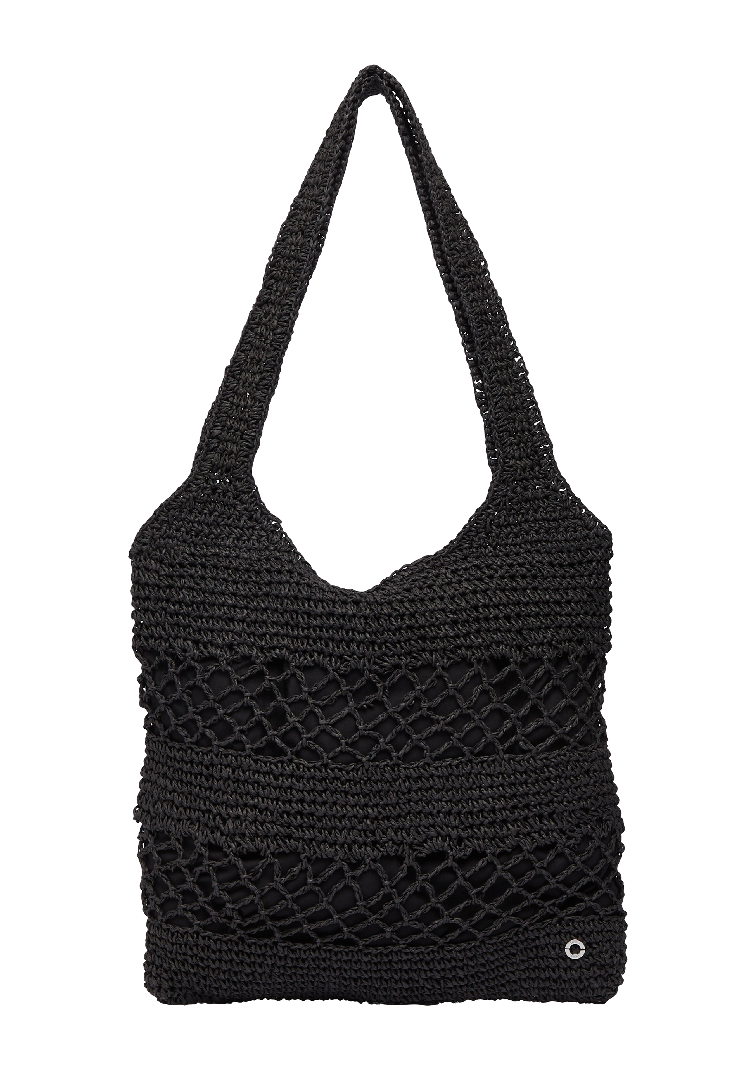 s.Oliver - Shopper aus Raffia, Damen, schwarz
