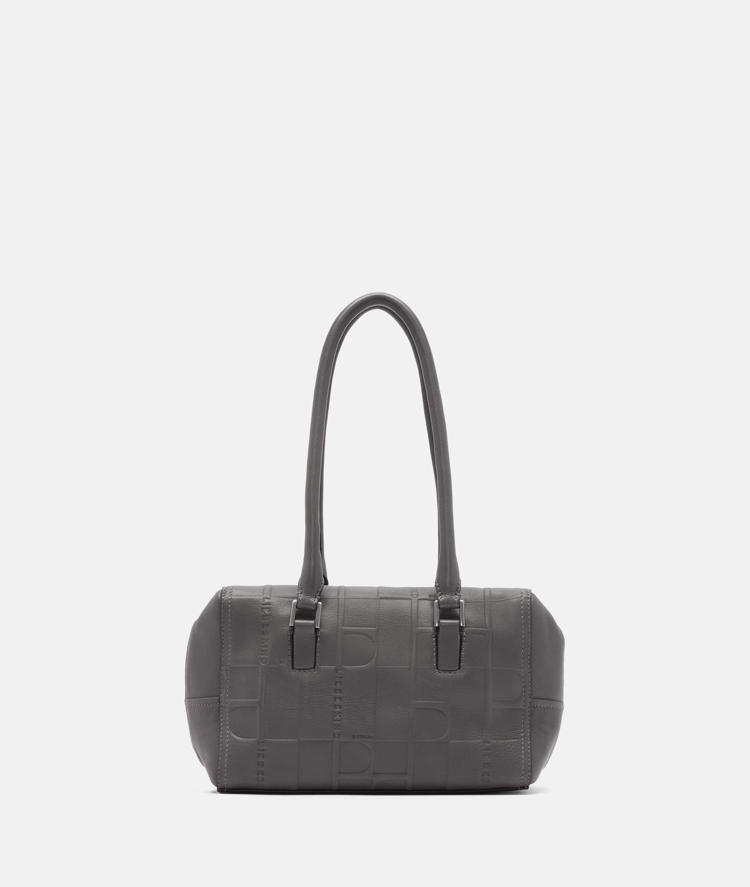 Thumbnail - Liebeskind Berlin - Schultertasche aus Schafsleder mit Monogrammprägung -  grau