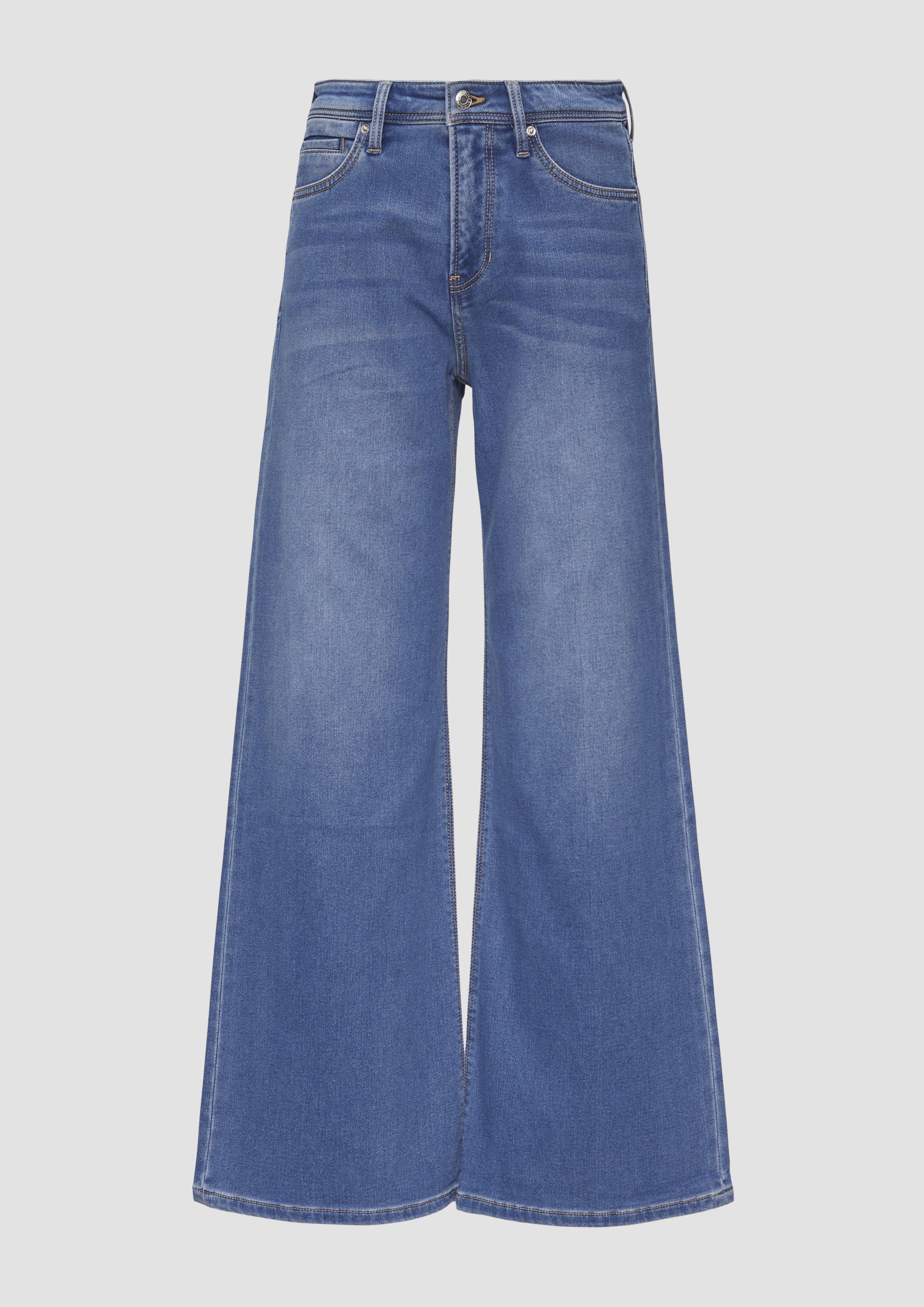 s.Oliver - Jeans Suri / Regular Fit / Mid Rise / Wide Leg, Damen, blau