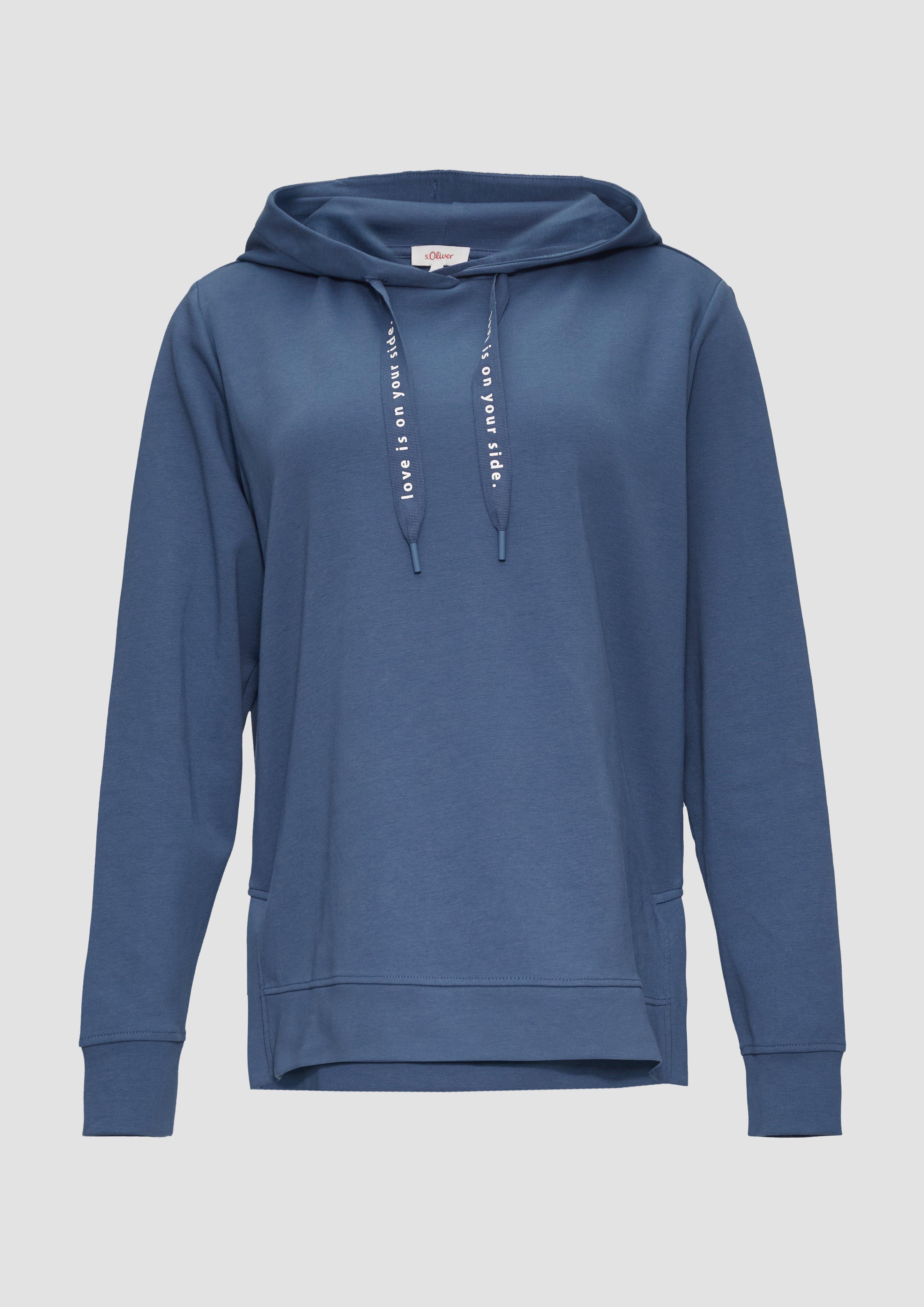 s.Oliver - Sweatshirt mit Kapuze im Relaxed Fit, Damen, blau