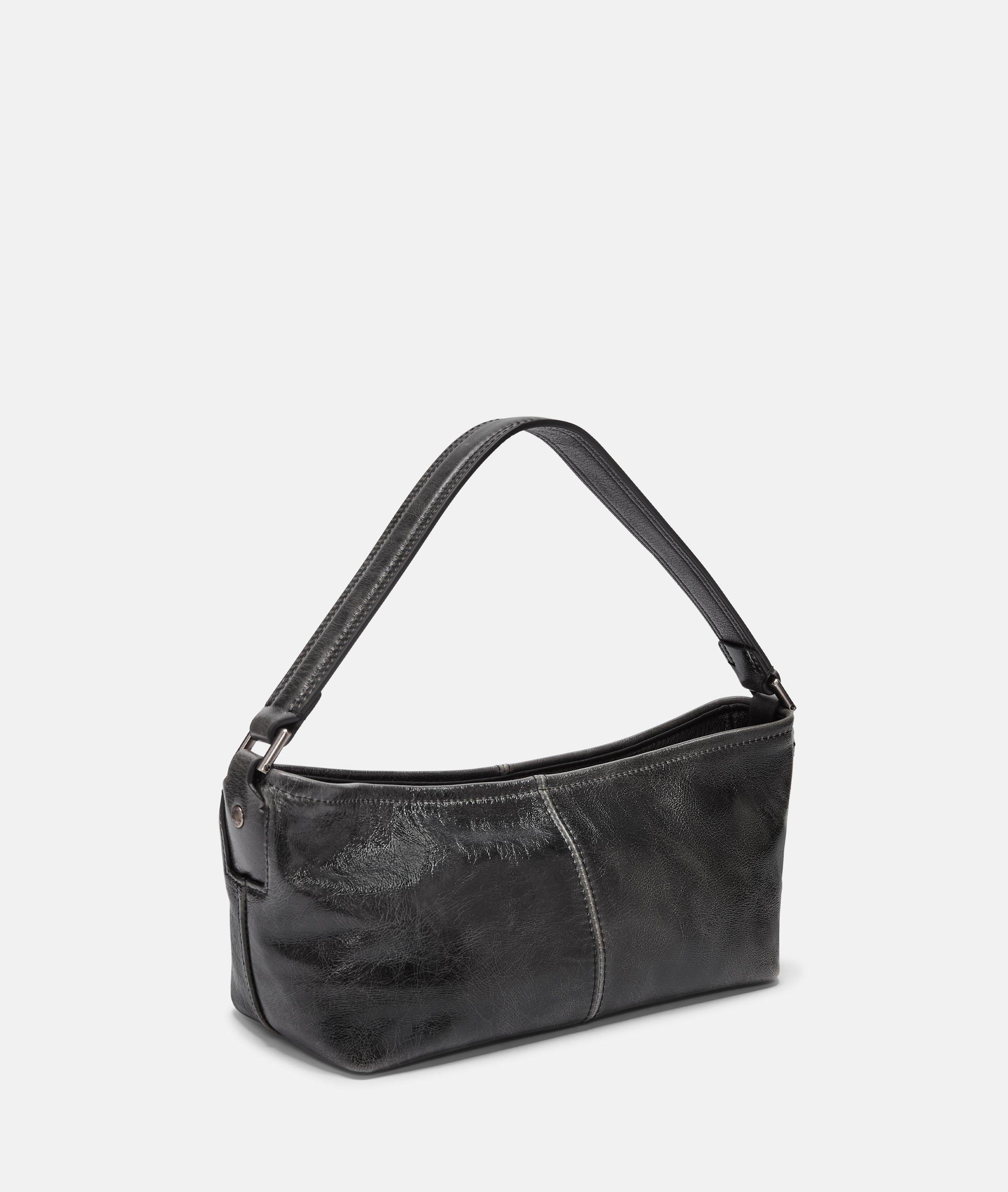 Thumbnail - Liebeskind Berlin - Handliche Shoulderbag aus glänzendem Rindsleder -  grau