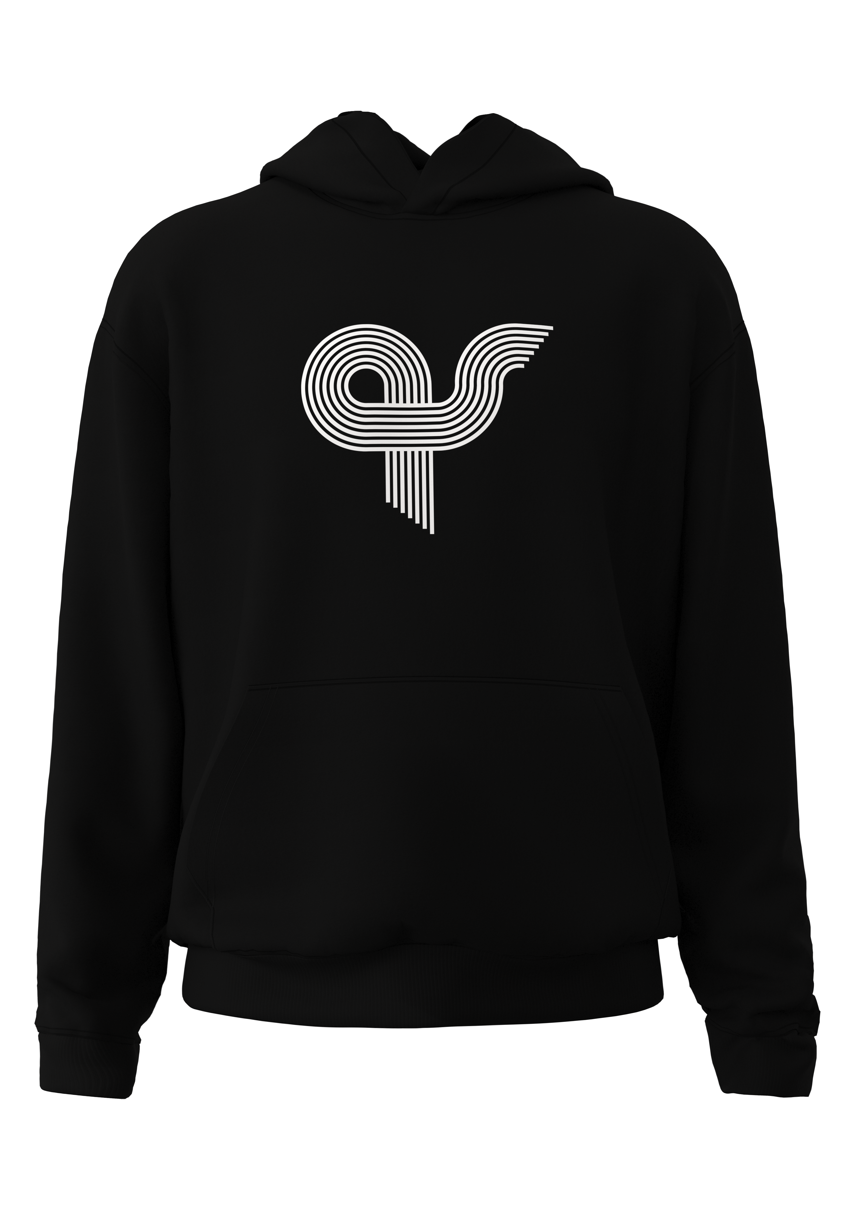 QS - STREETS Kapsel Hoodie aus schwerer Baumwolle mit Logodruck, Herren, schwarz