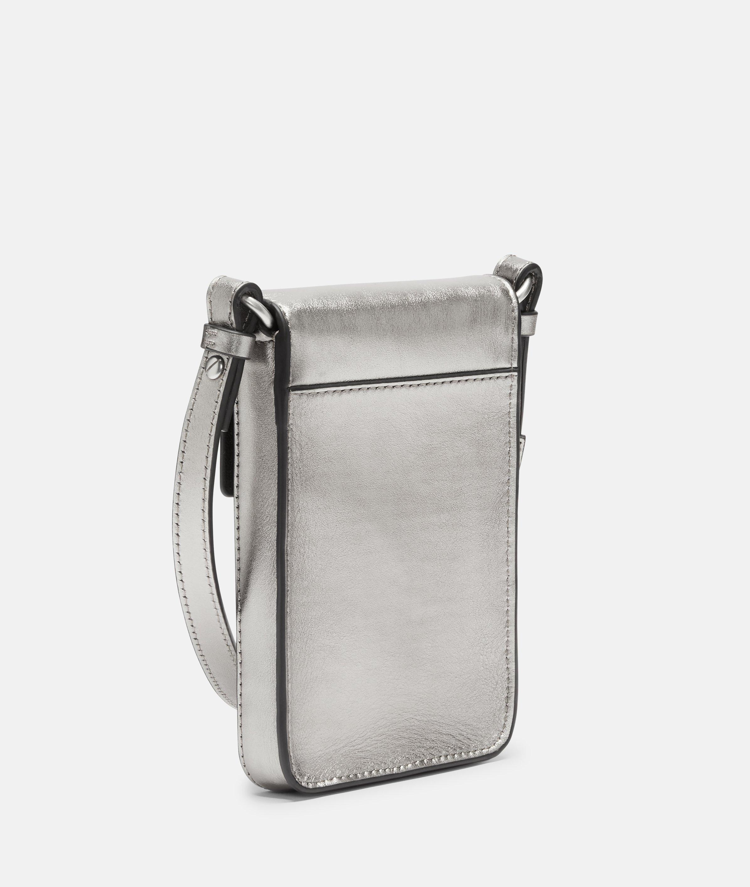 Thumbnail - Liebeskind Berlin - Handytasche aus Rindsleder -  silber