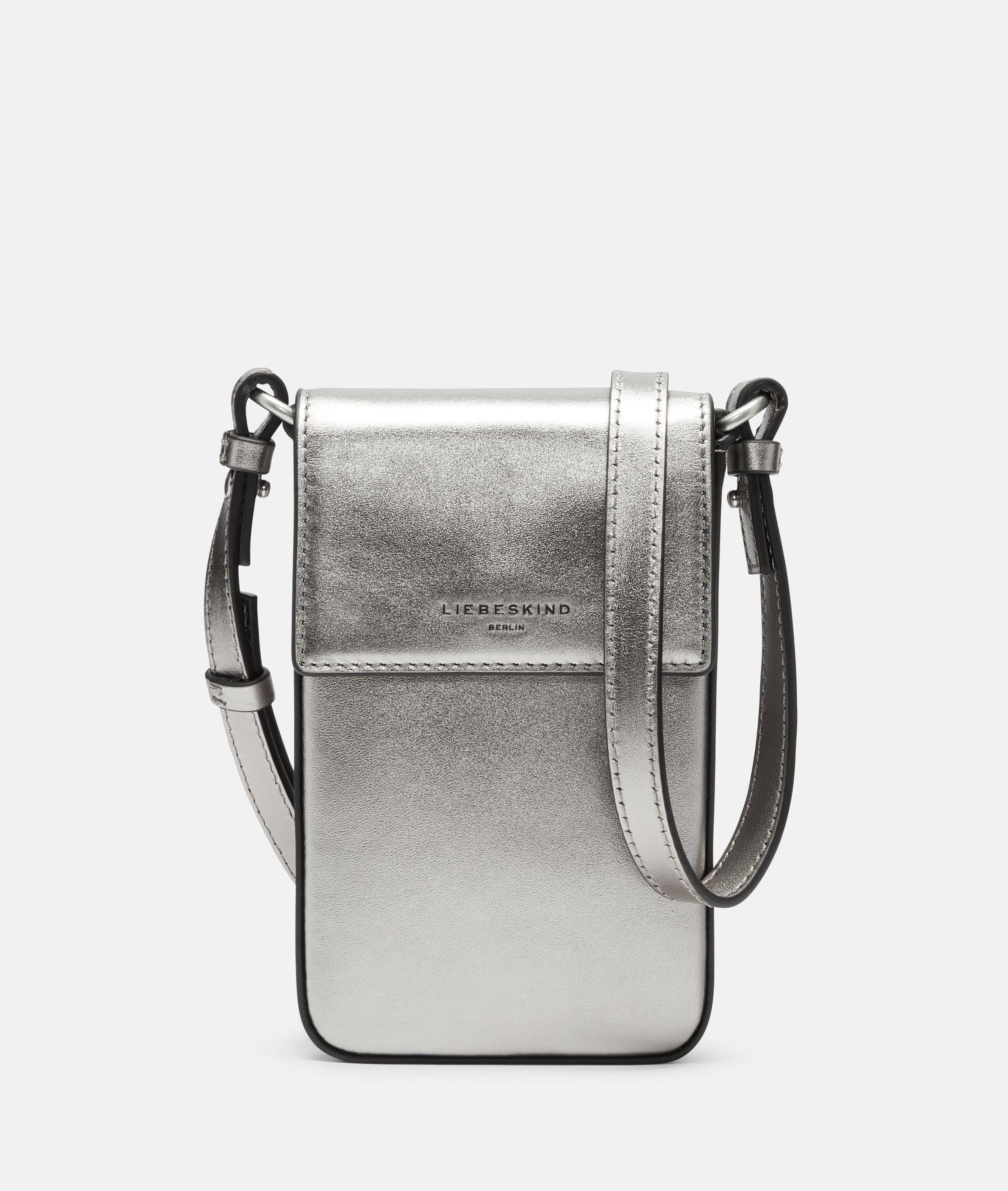 Thumbnail - Liebeskind Berlin - Handytasche aus Rindsleder -  silber
