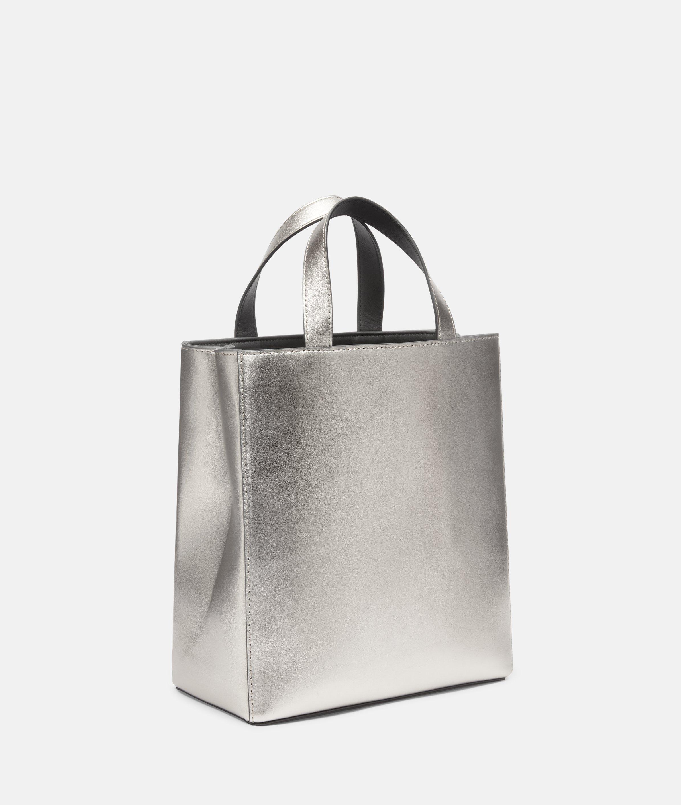 Thumbnail - Liebeskind Berlin - Tote-Bag aus Rindsleder -  silber