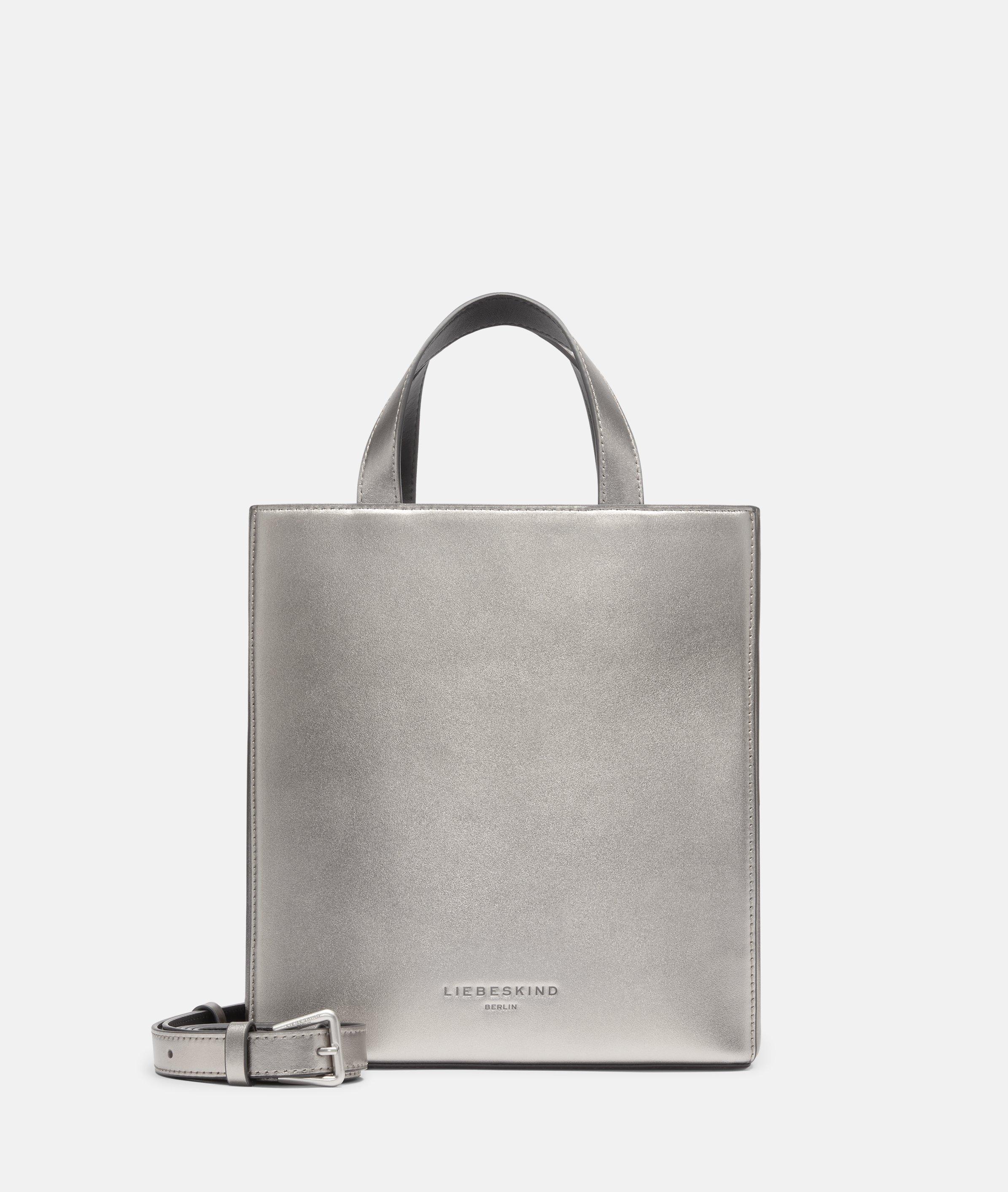 Liebeskind Berlin - Tote-Bag aus Rindsleder -  silber