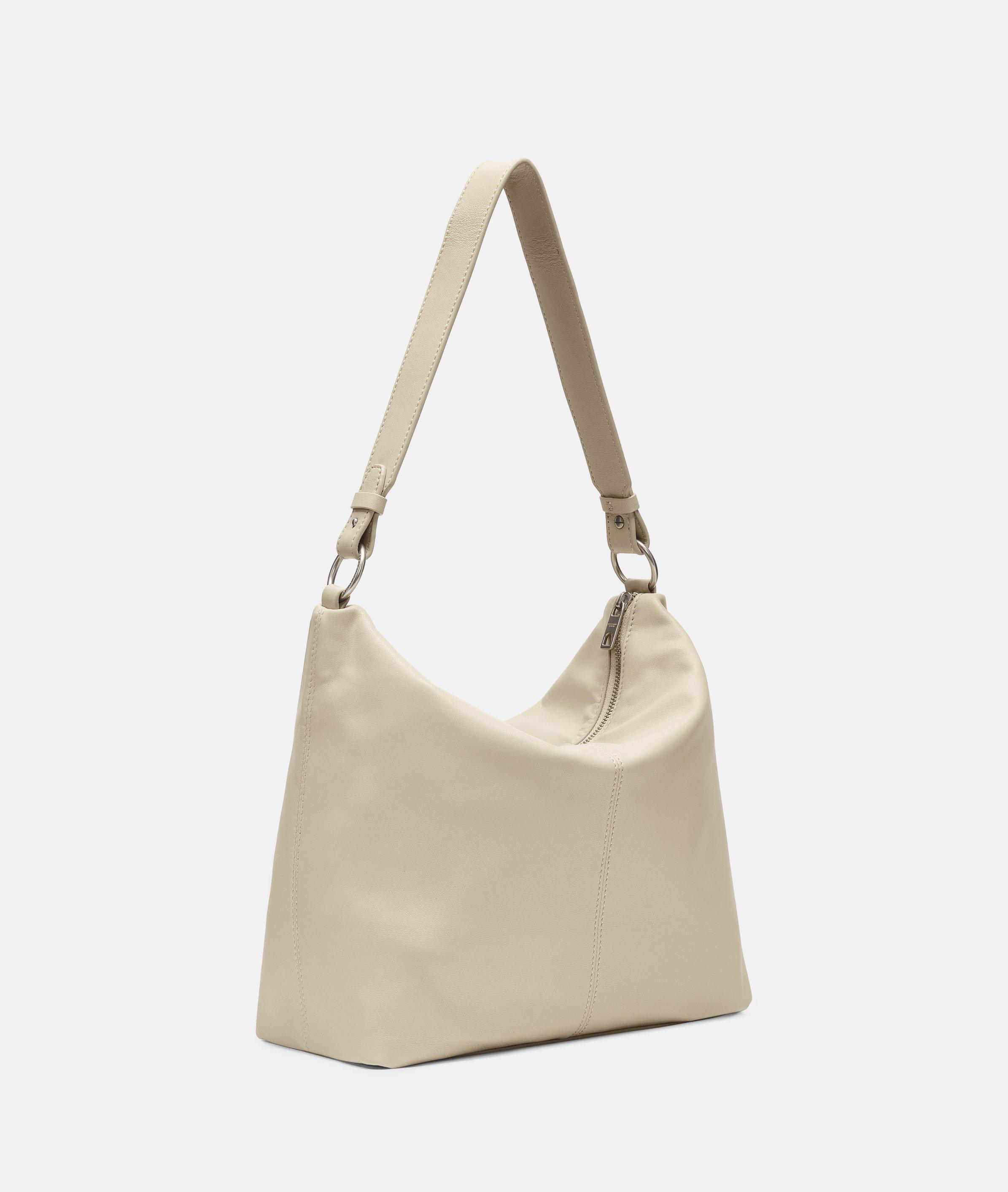 Thumbnail - Liebeskind Berlin - Mittelgroße Hobo-Bag aus Schafsleder -  Beige