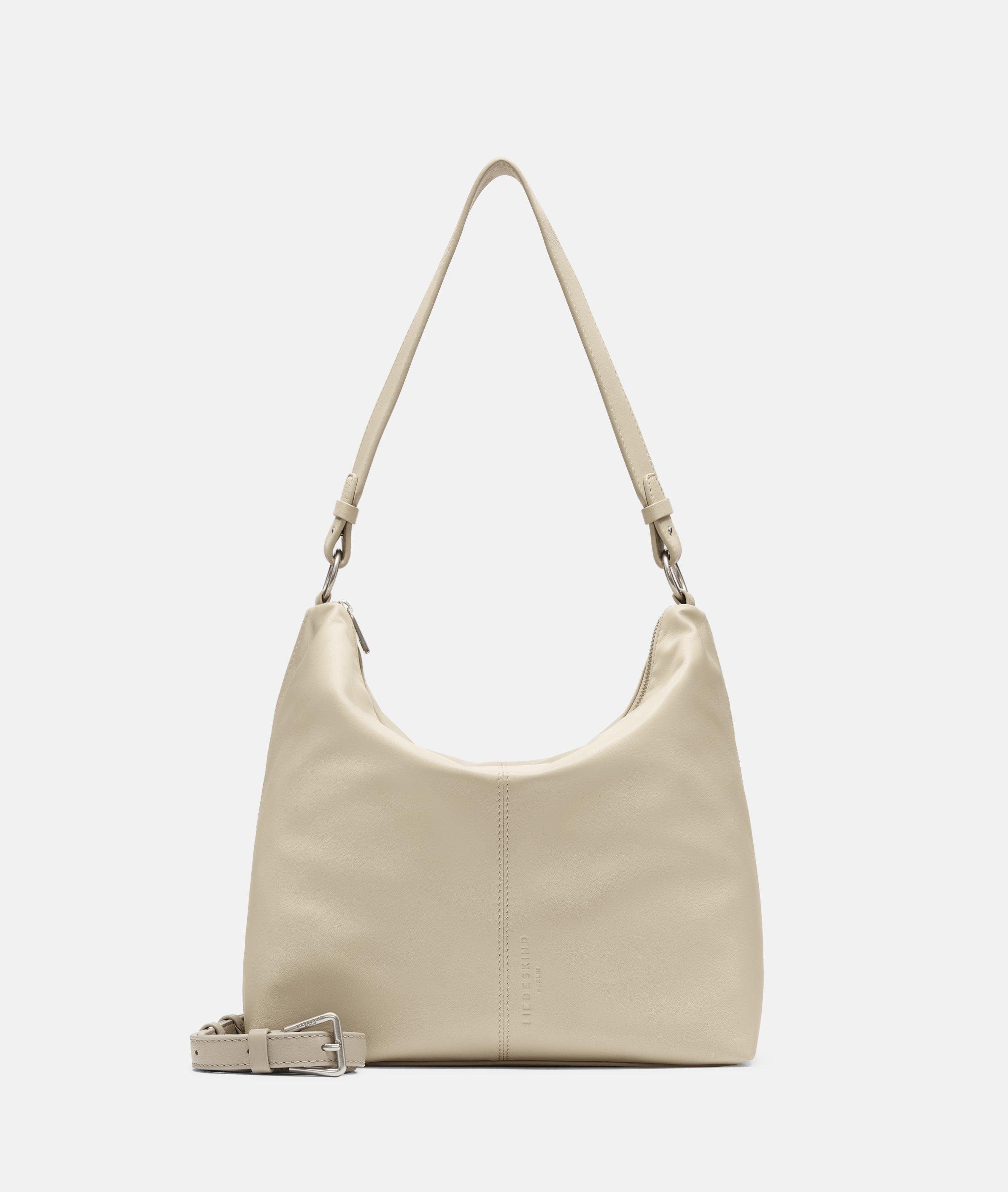 Liebeskind Berlin - Mittelgroße Hobo-Bag aus Schafsleder -  Beige