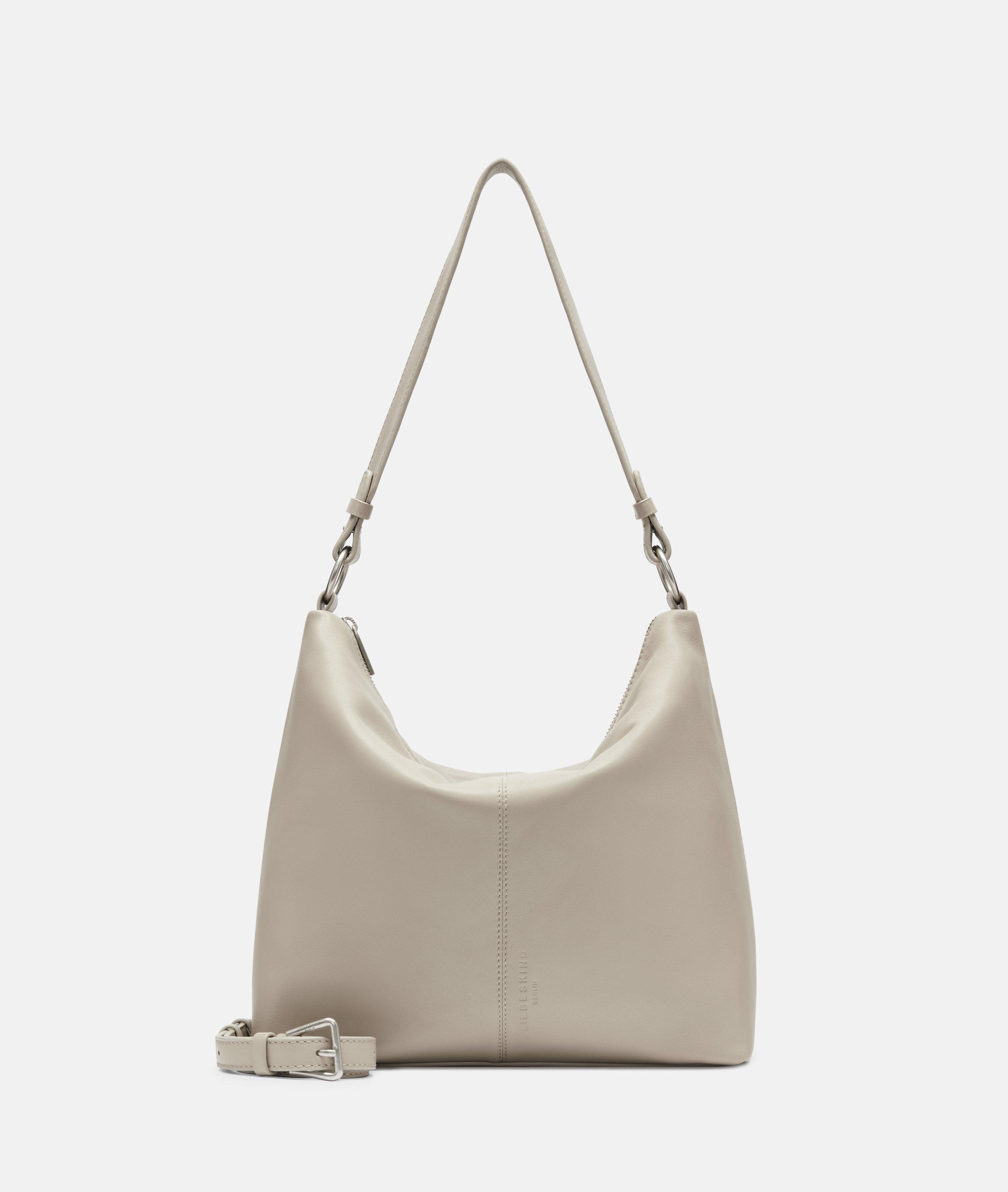 Liebeskind Berlin - Mittelgroße Hobo-Bag aus Schafsleder -  Beige