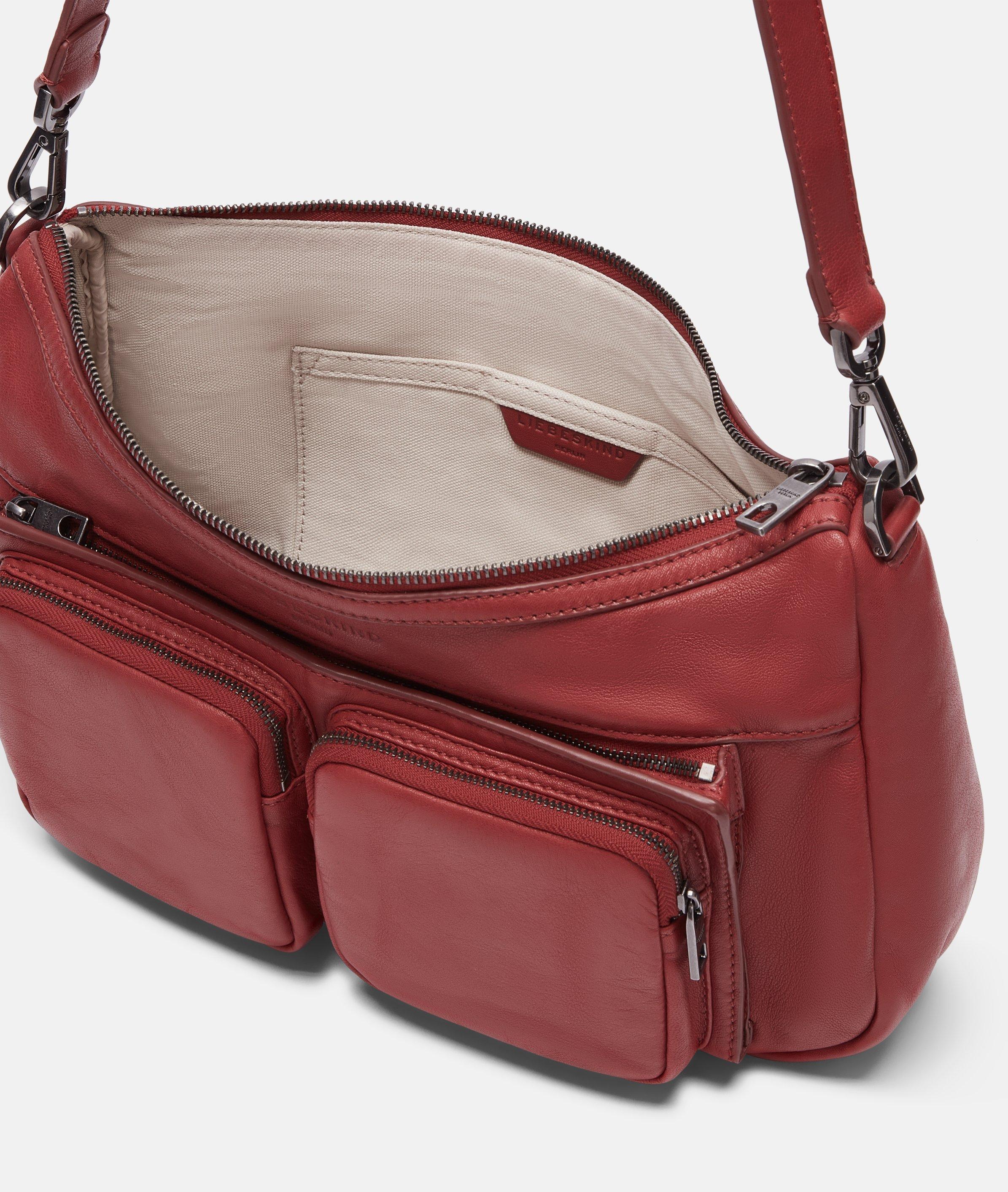 Maia Hobo M in rood, bruin, grijs, zwart, blauw, beige, crème & roze