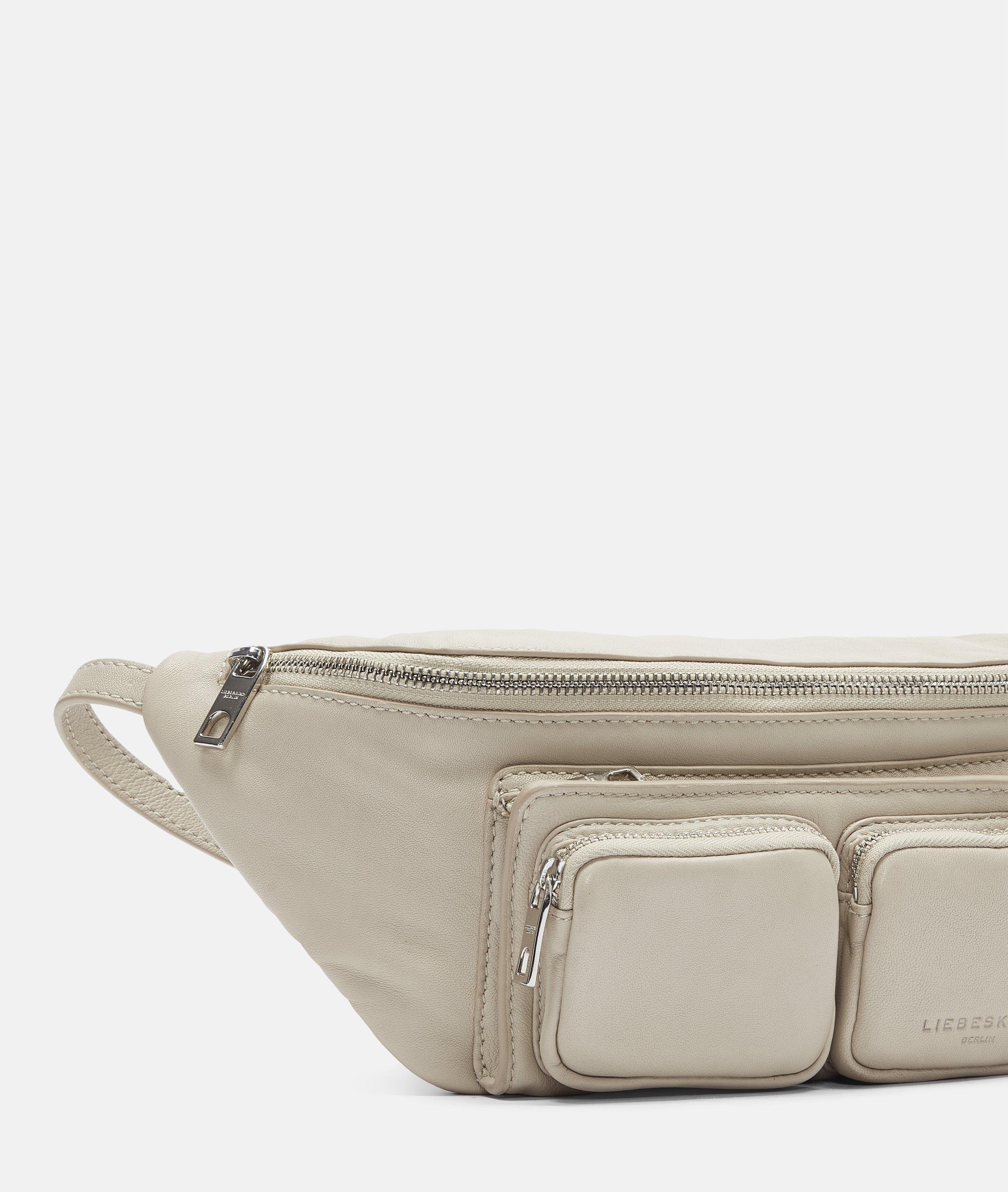 Maia Belt-Bag M in creme, schwarz, braun, grau & rot