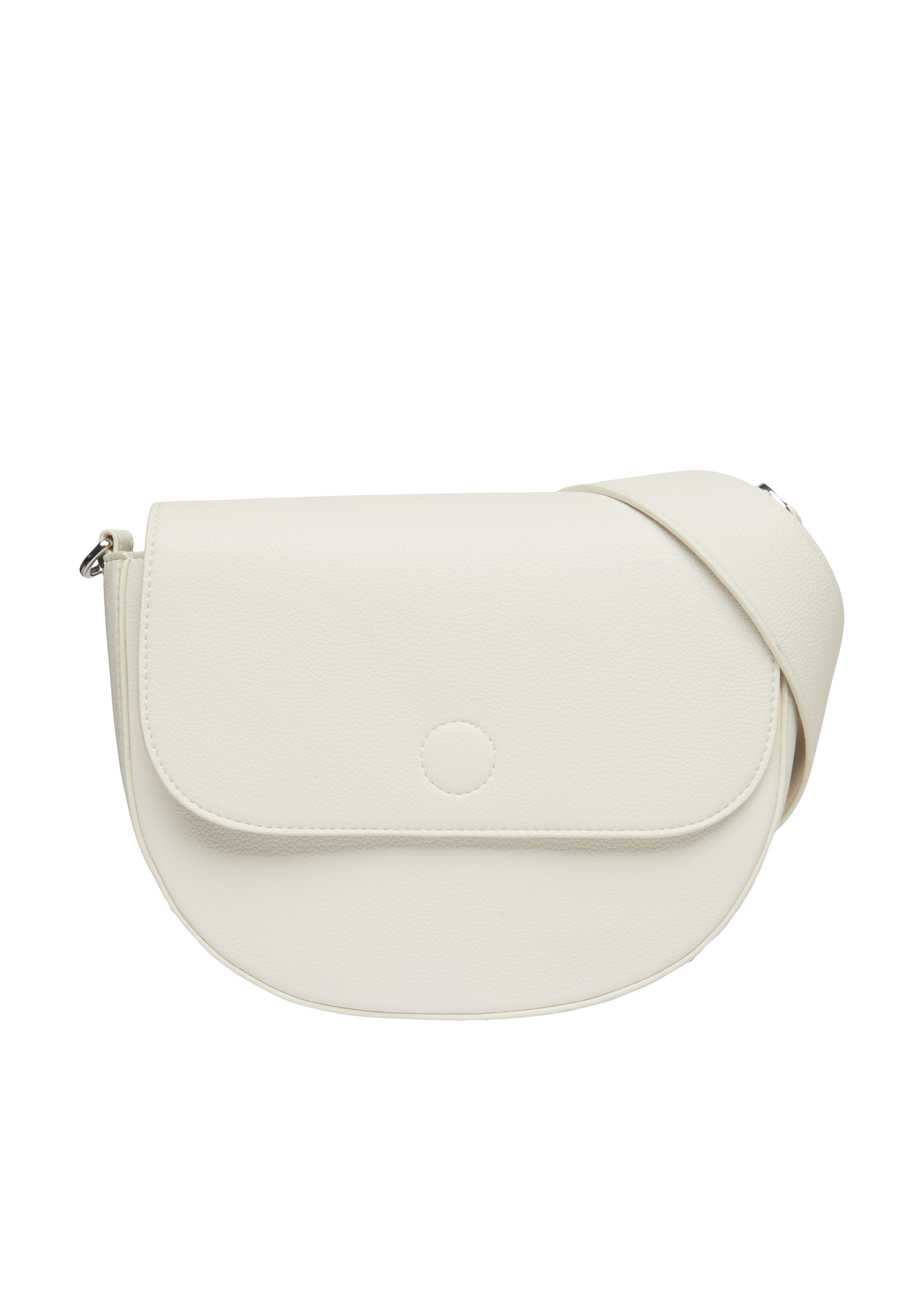 s.Oliver - Crossbody-Bag mit Logo-Detail und Überschlag mit Magnetknopf, Damen, Beige