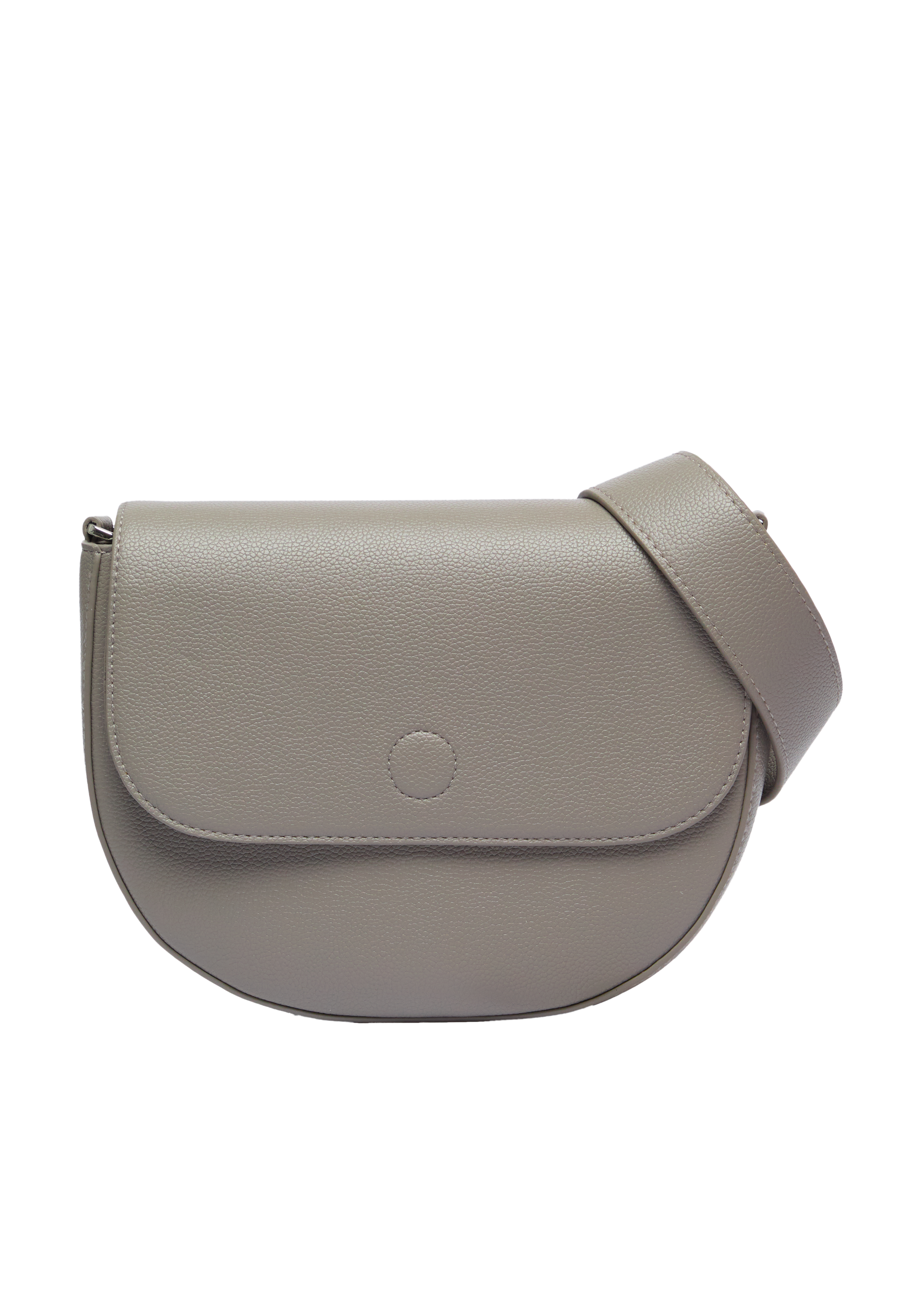 s.Oliver - Crossbody-Bag mit Logo-Detail und Überschlag mit Magnetknopf, Damen, grau