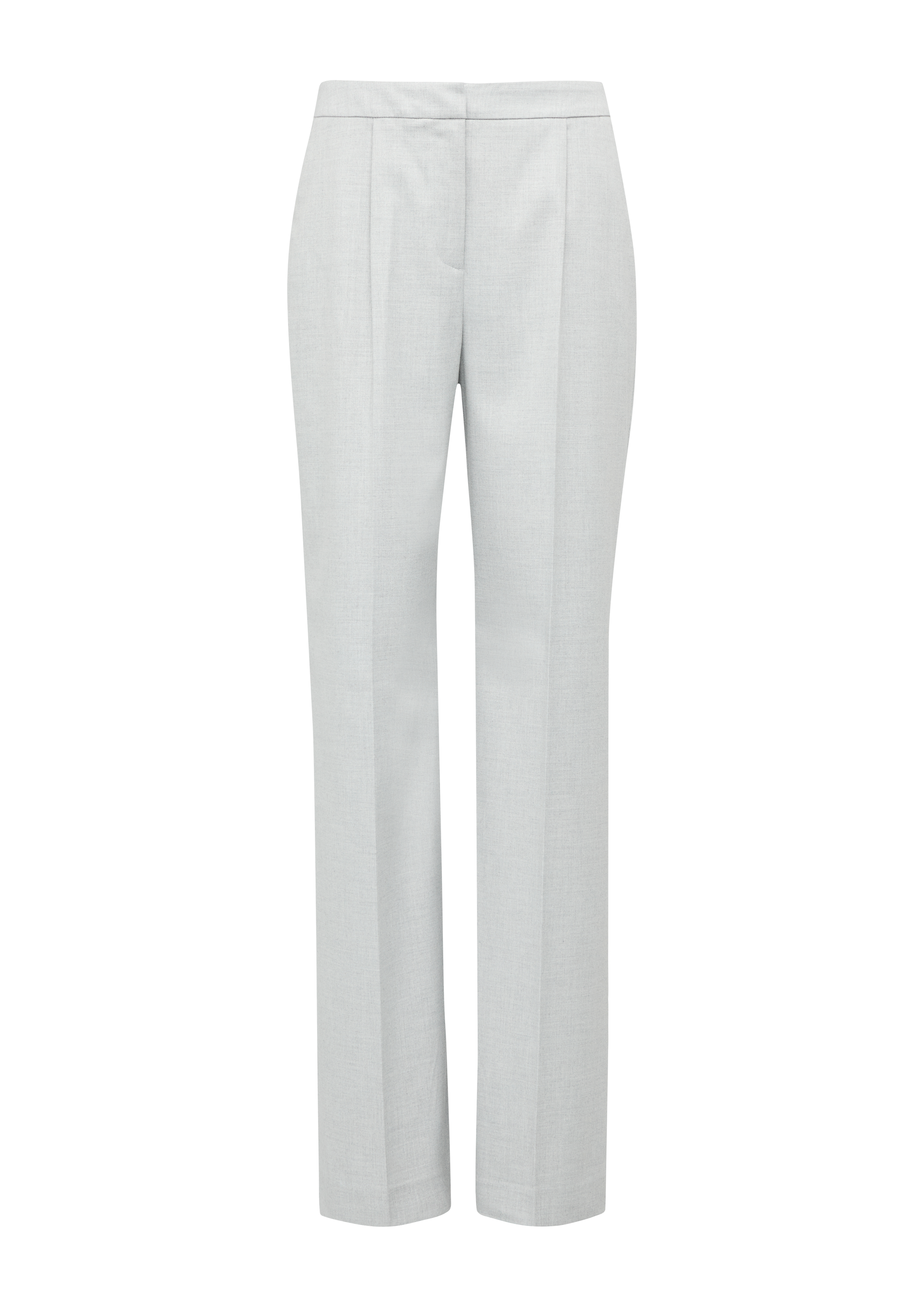 Wide-leg trousers in flowing flannel - Grey | SCAYLE
