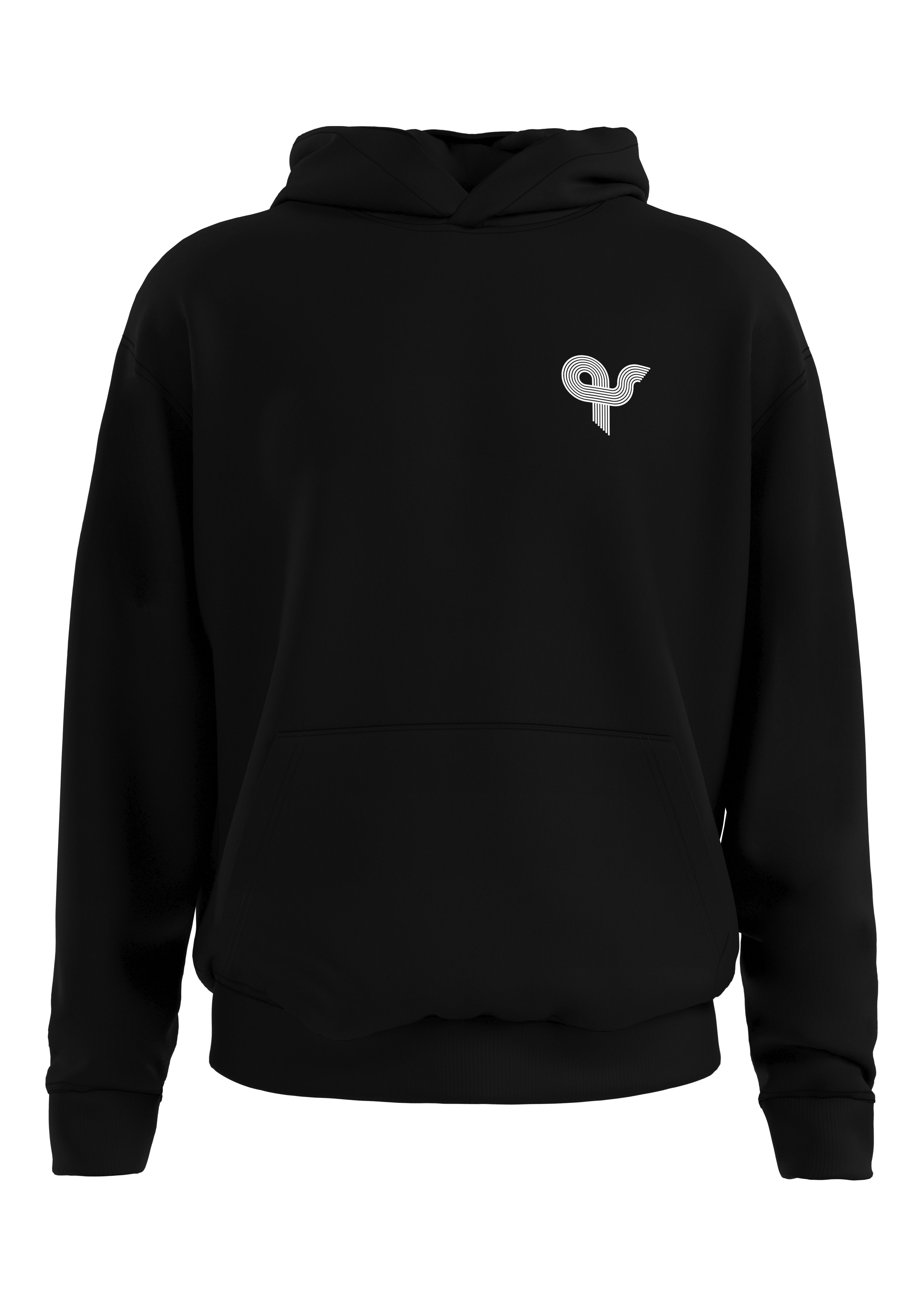 QS - STREETS Kapsel Sweatshirt aus schwerer Baumwolle mit Front- und Rückenprint, Herren, schwarz