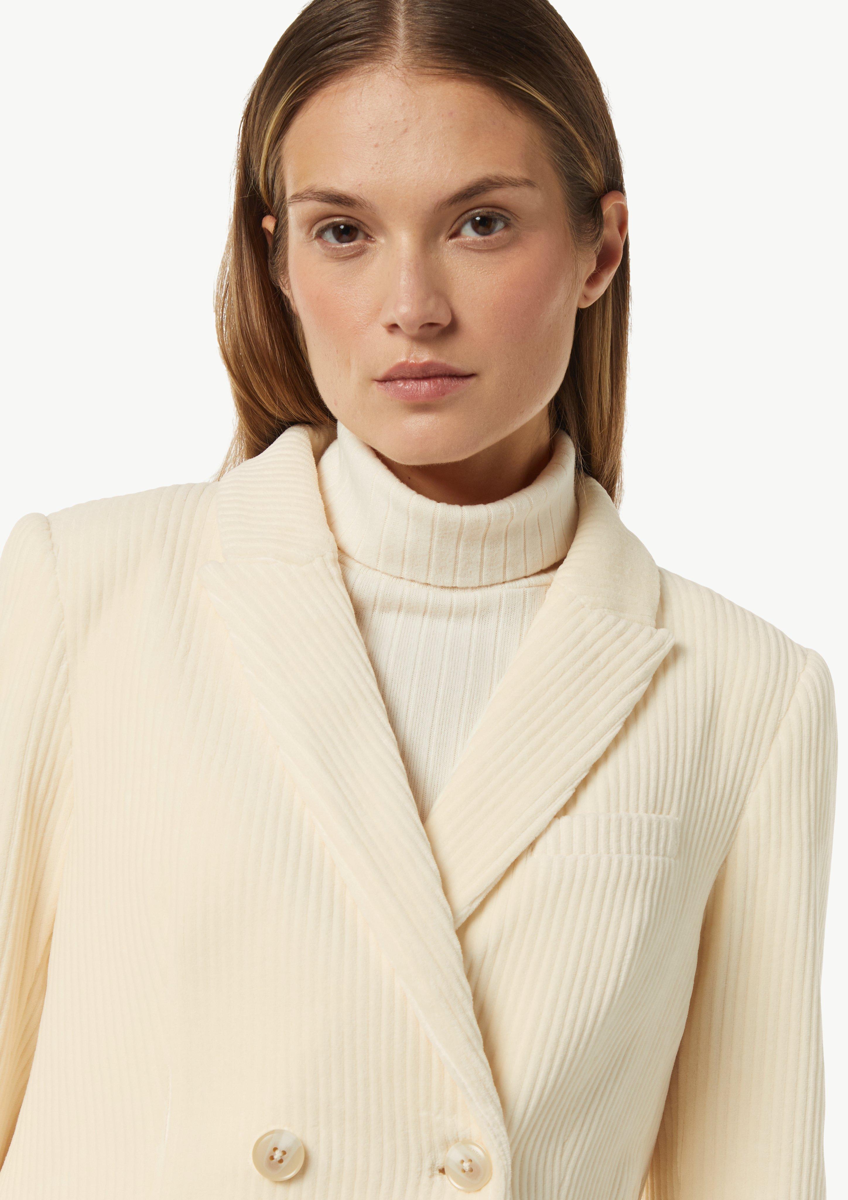 Double-breasted corduroy blazer - cream | Comma Double-breasted corduroy blazer - cream | Comma