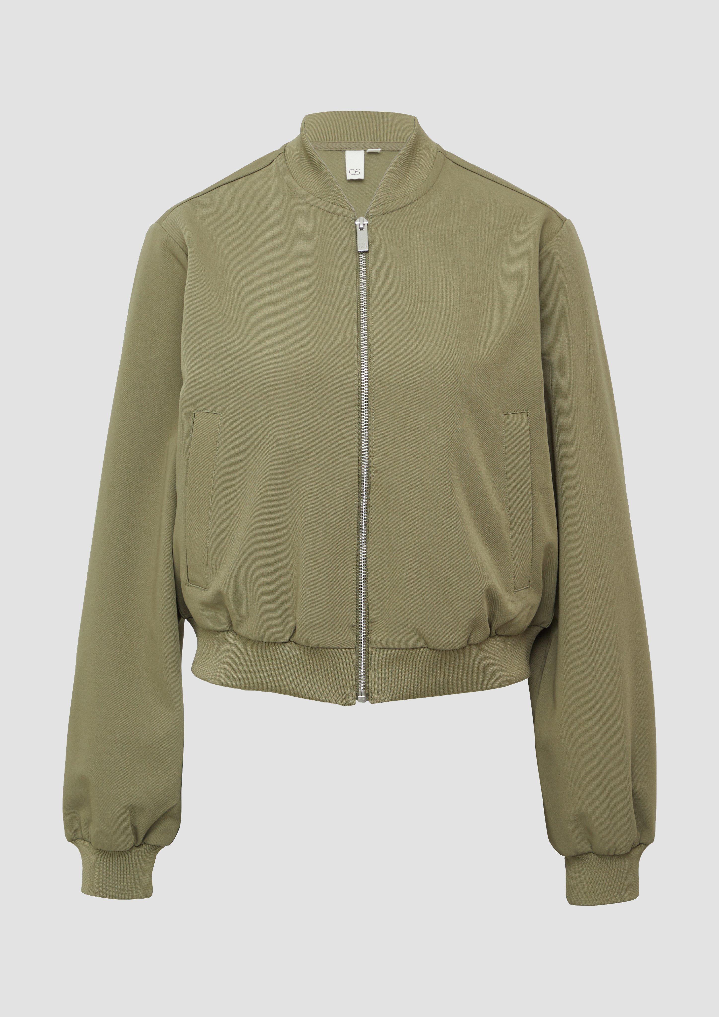 QS - Blouson mit Stehkragen, Damen, Grün