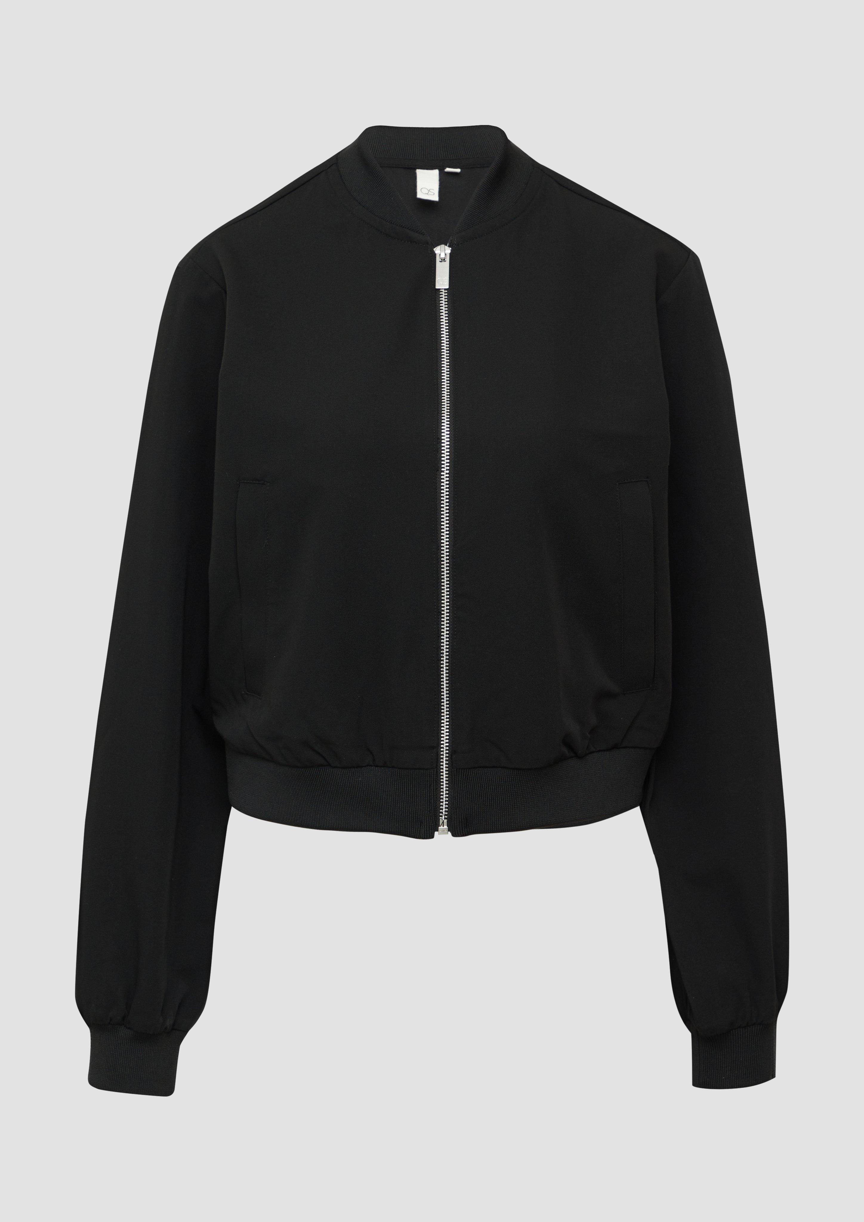 QS - Blouson mit Stehkragen, Damen, schwarz