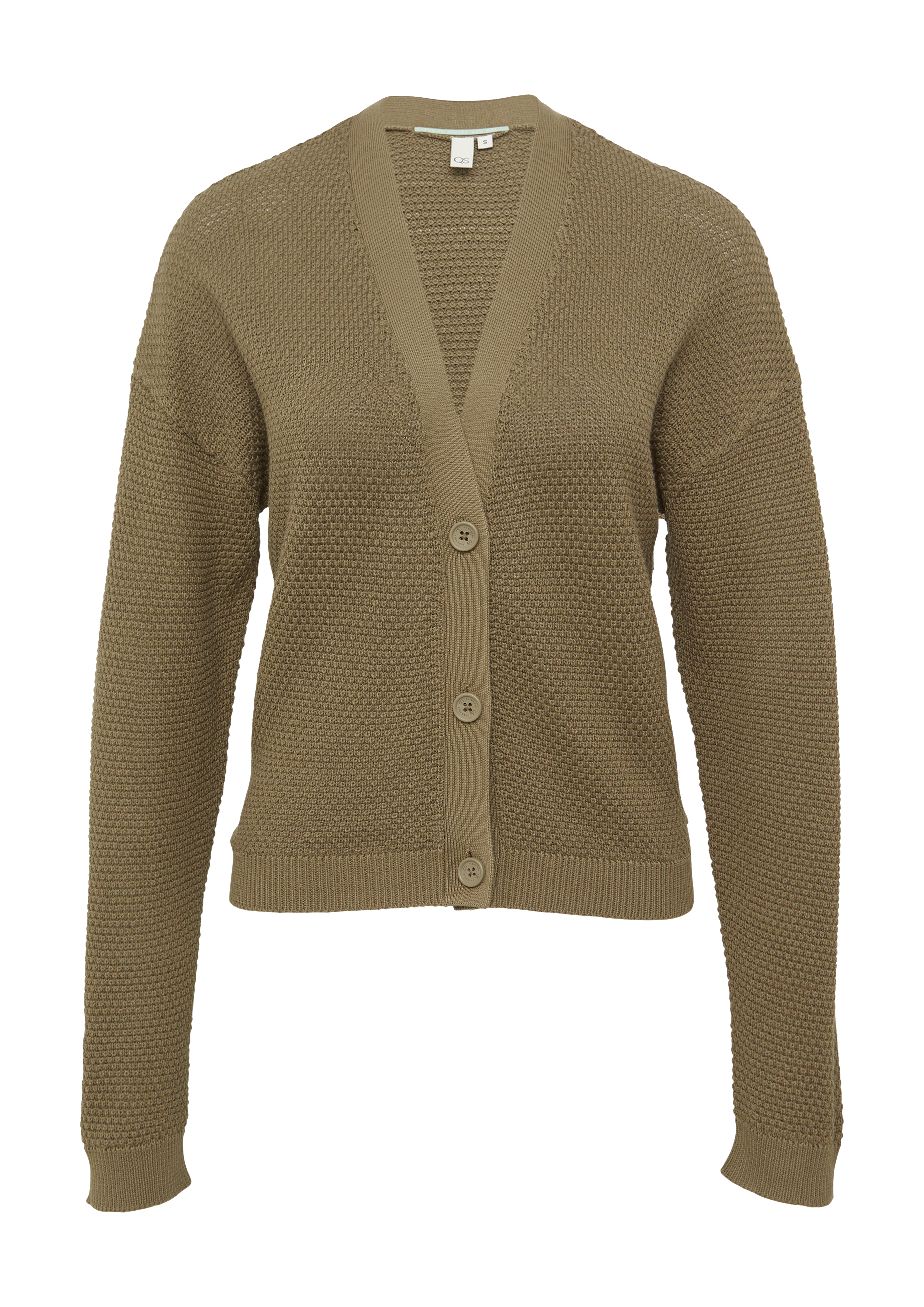 Strickjacke mit Strukturmuster und Knöpfen
