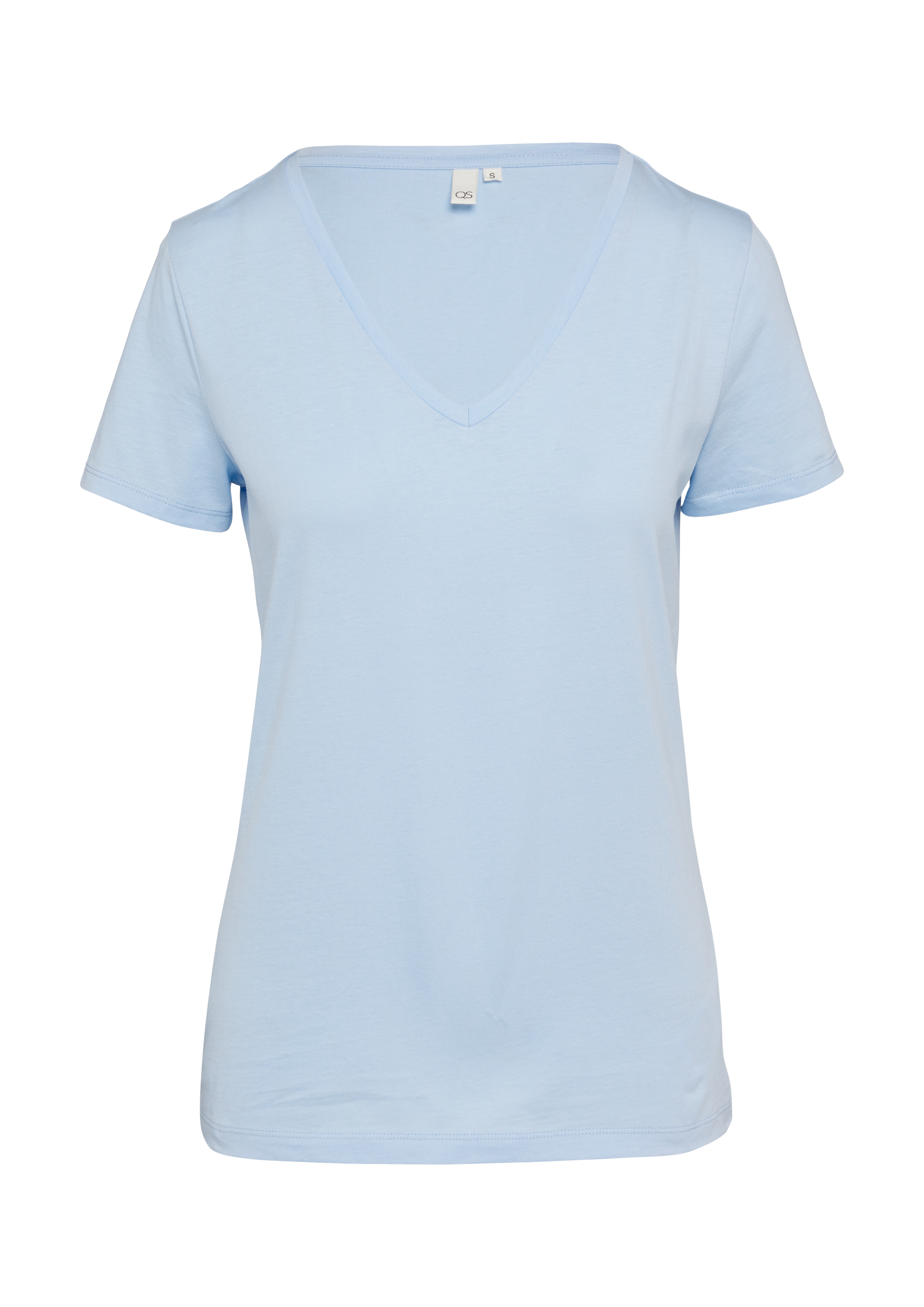 Baumwollshirt mit V-Ausschnitt