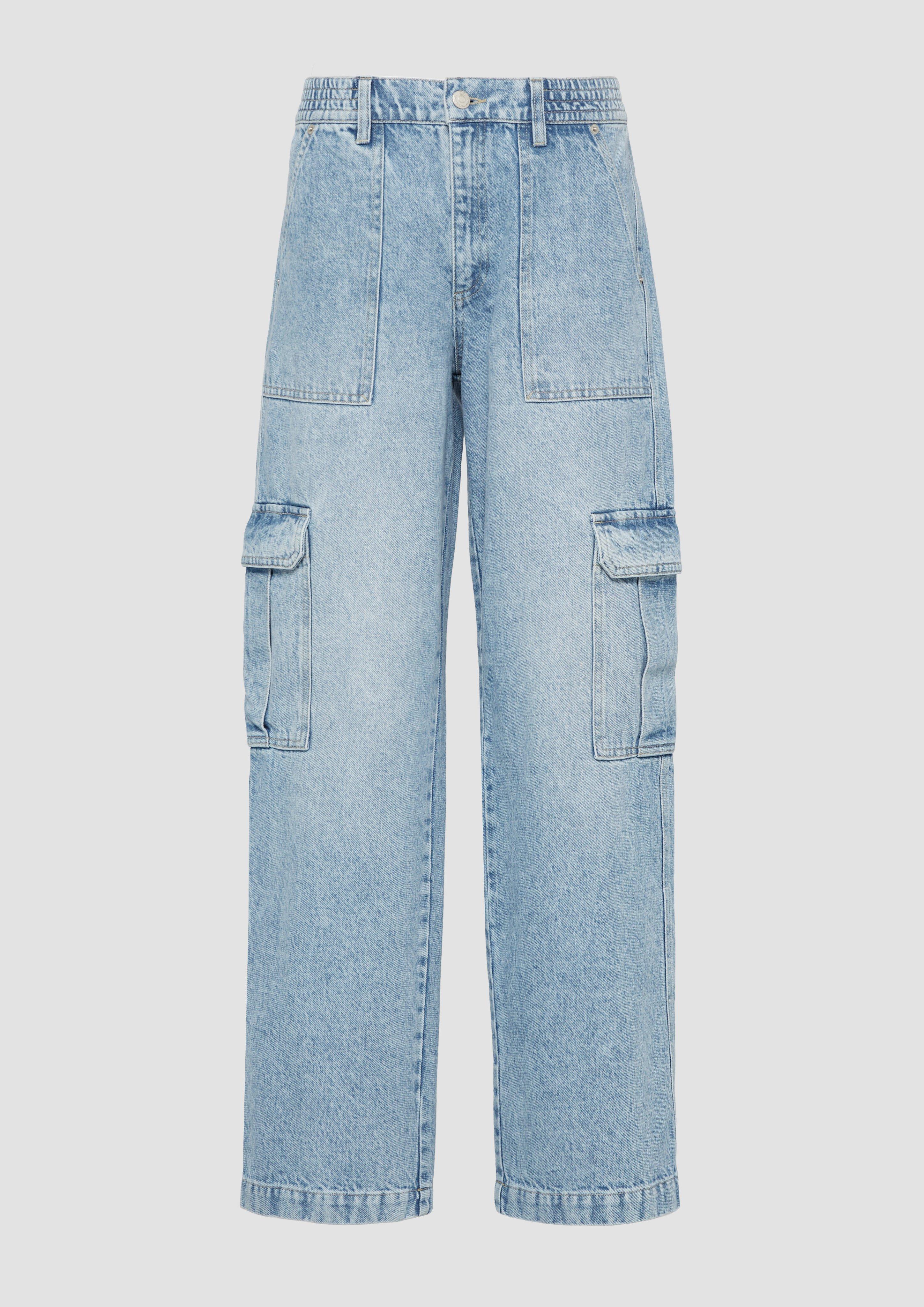 Thumbnail - QS - Jeans Catie / Relaxed Fit / Mid Rise / Wide Leg, Damen, blau