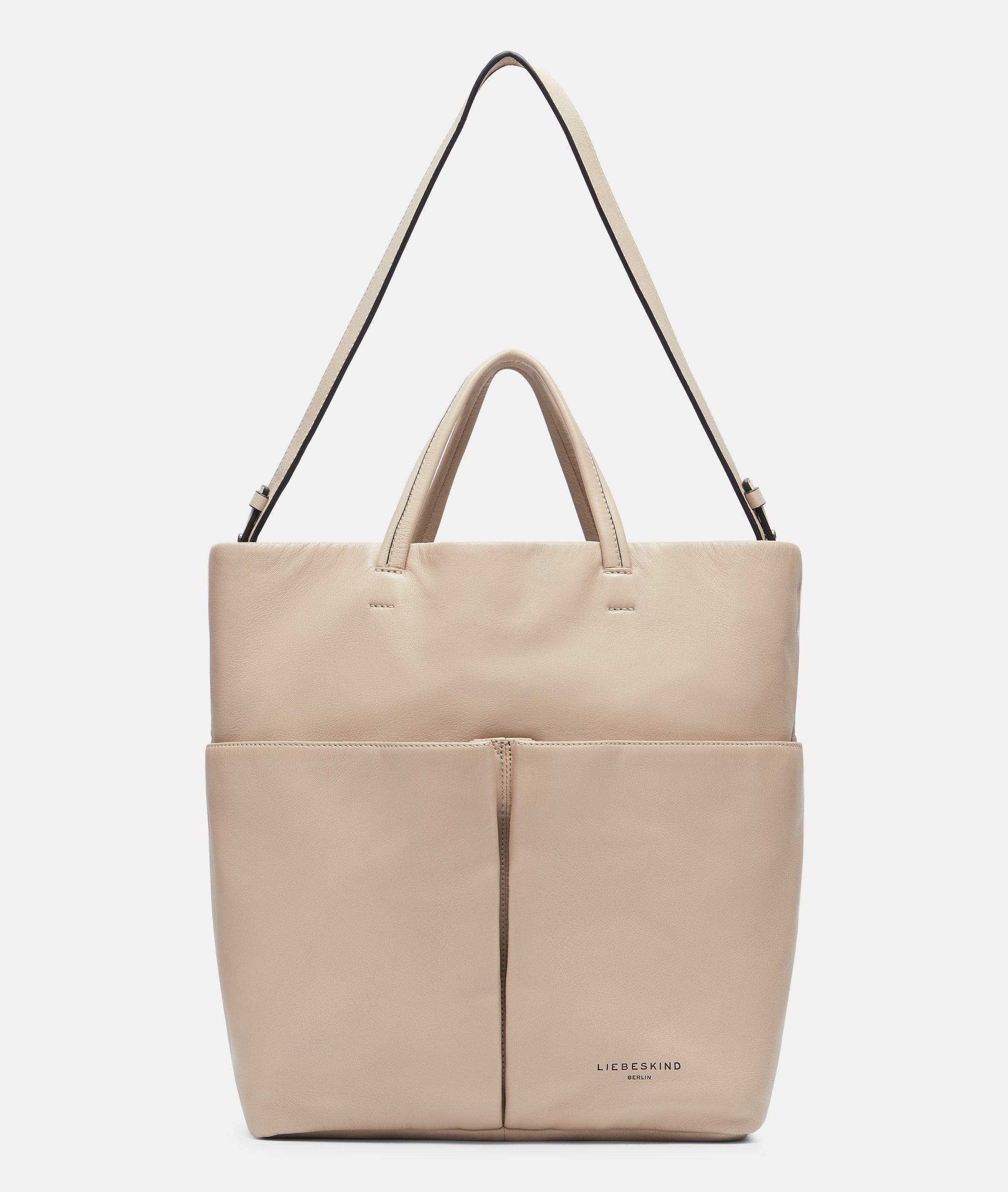 Hera Tote L in beige, cream, grey & black