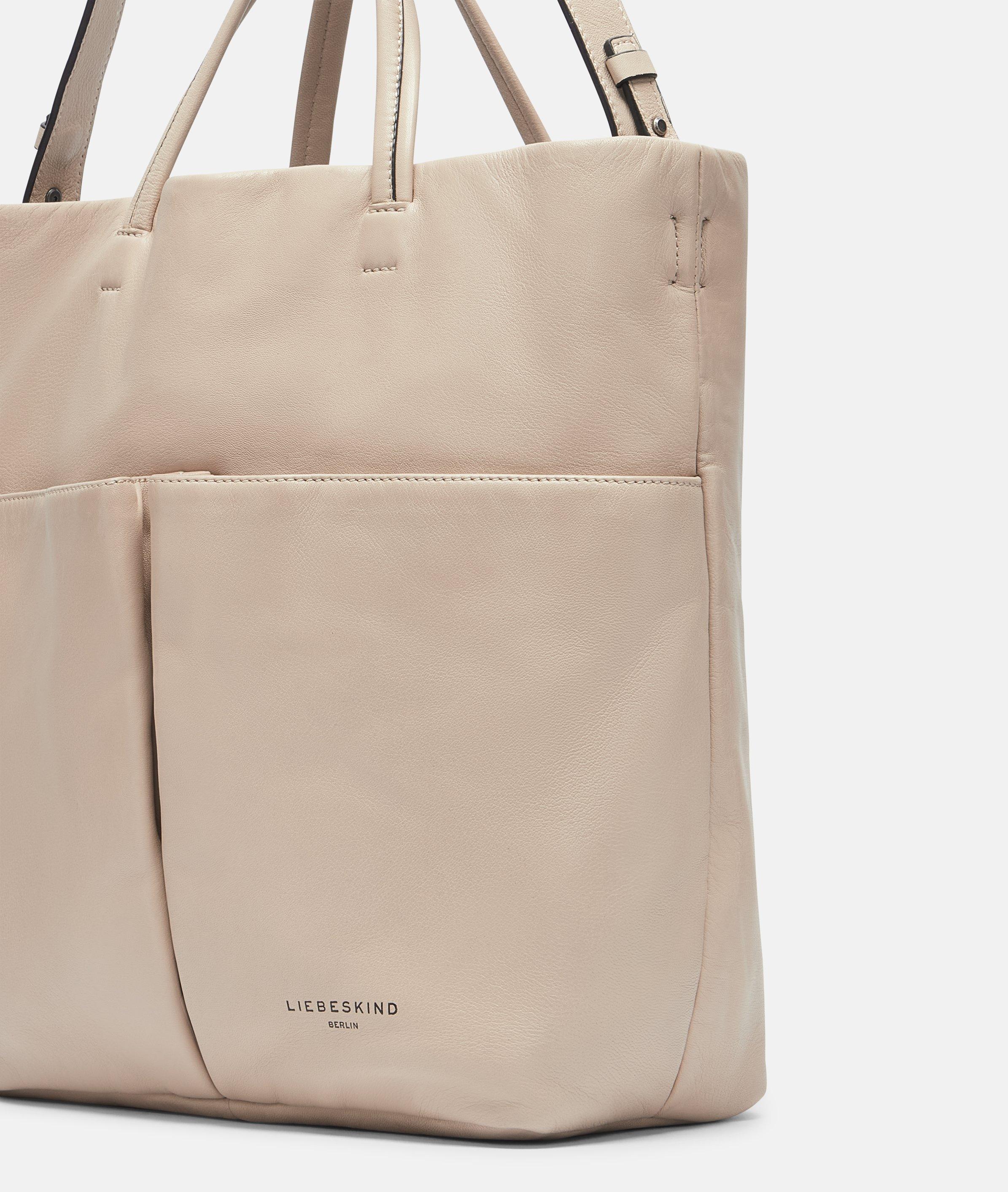 Hera Tote L in beige, cream, grey & black