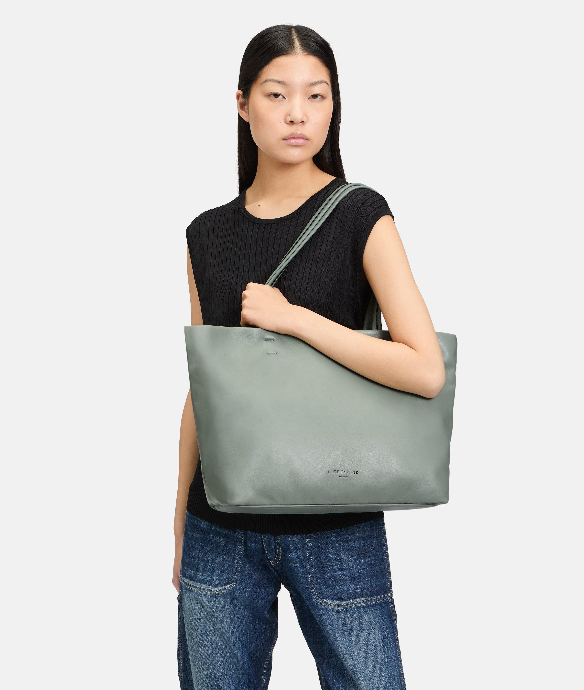 Hera Shopper L in green & cream
