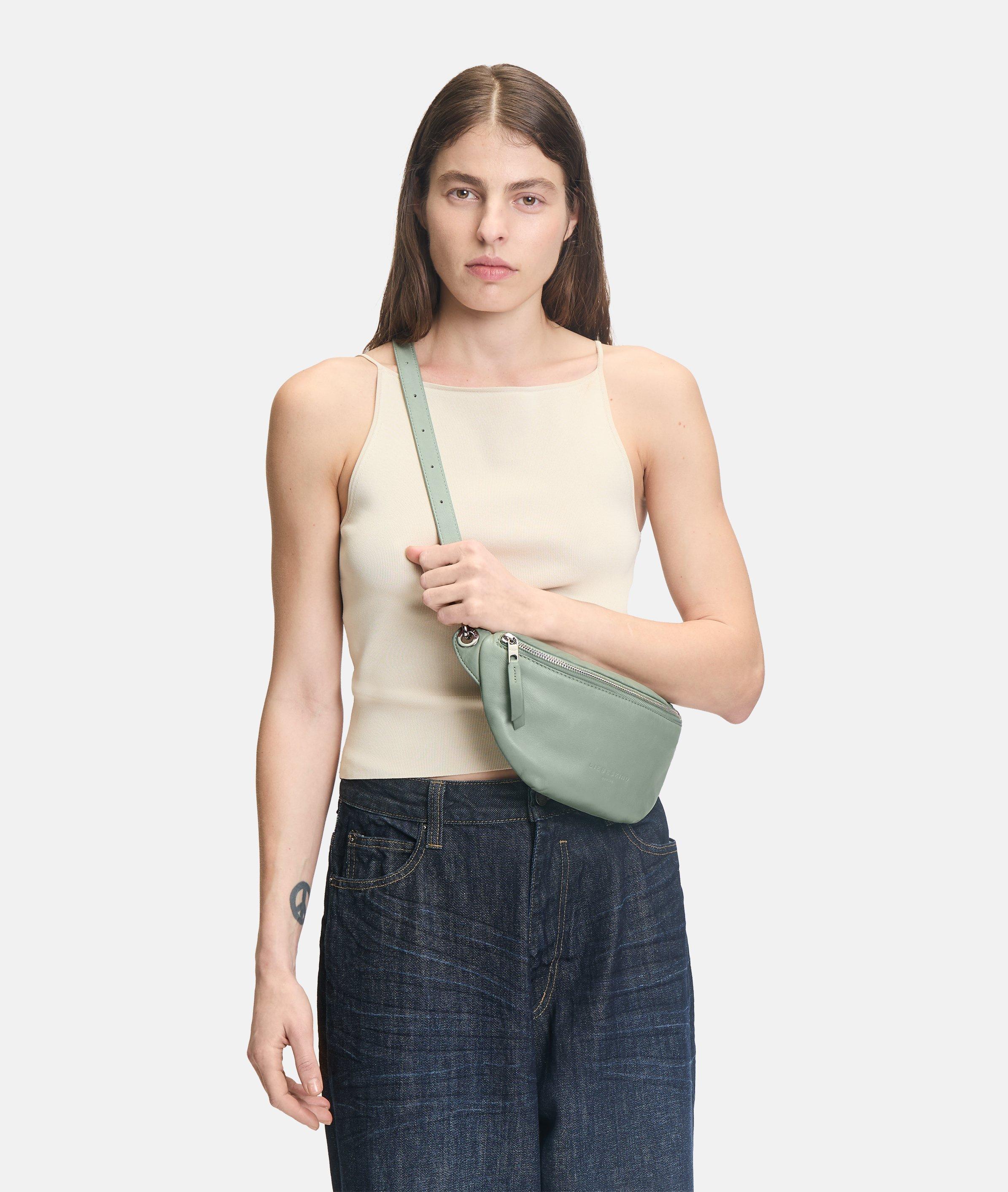 Belt-Bag in green, beige, cream & yellow