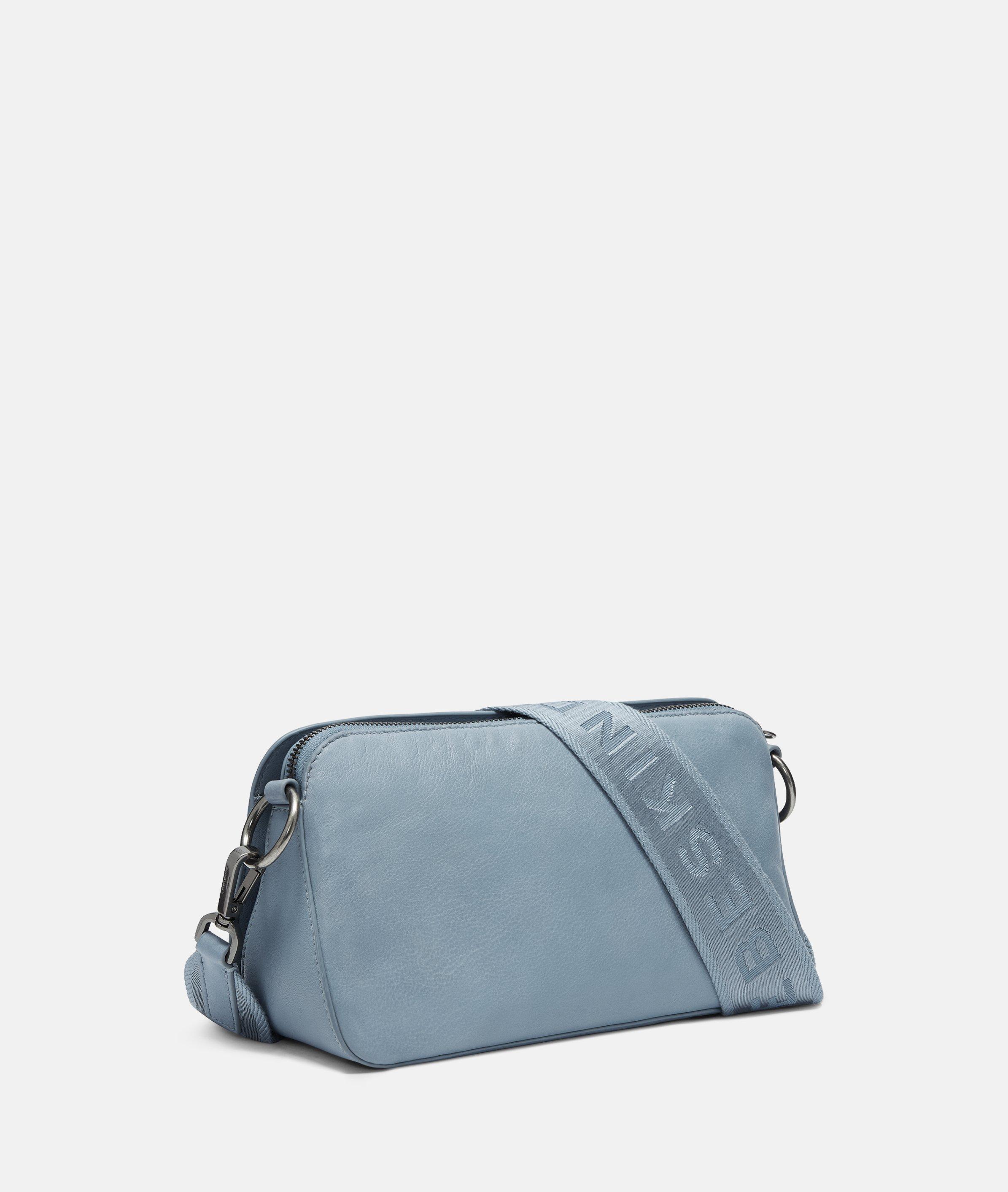 Crossbody in blue, cream & green