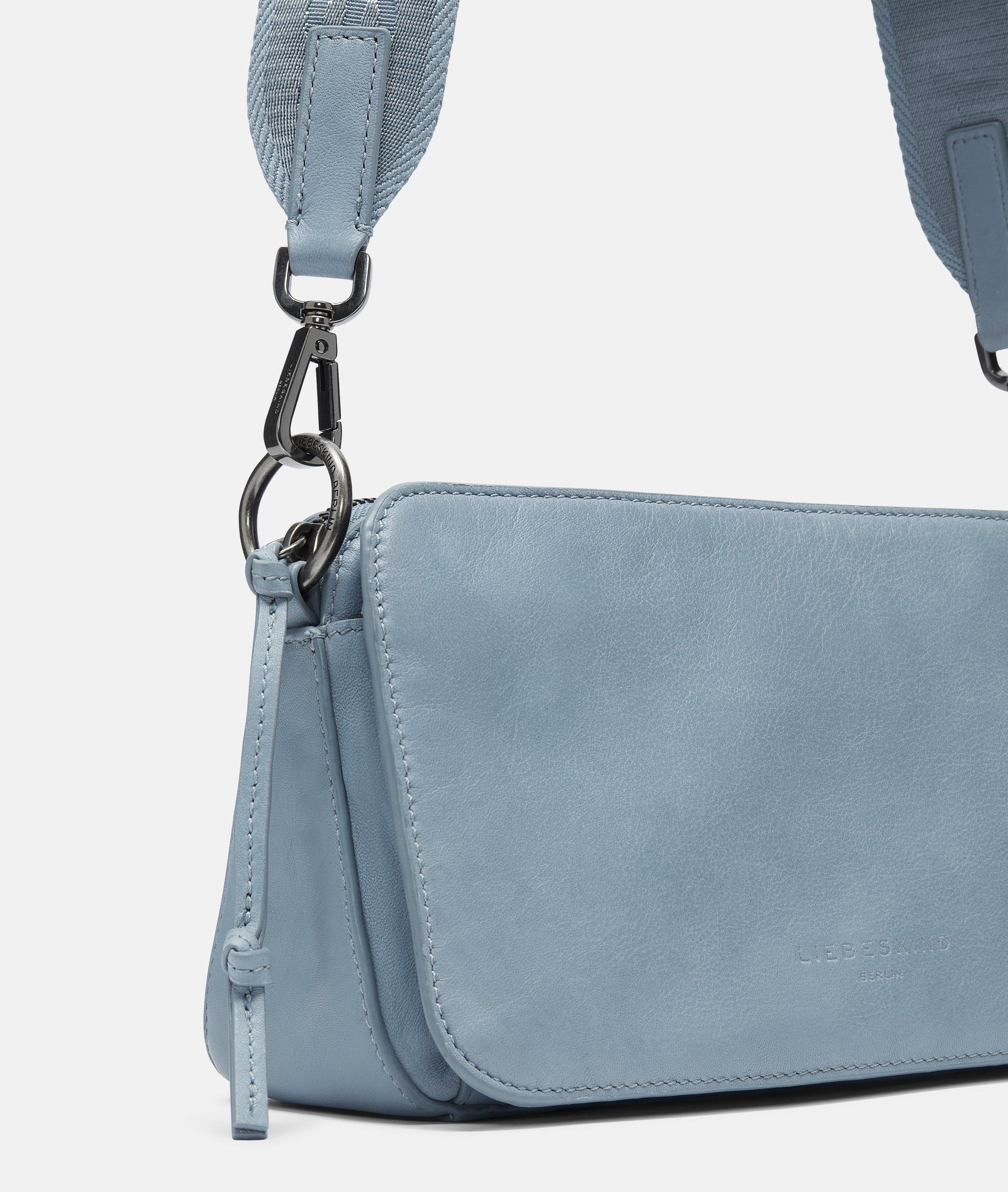 Crossbody in blue, cream & green