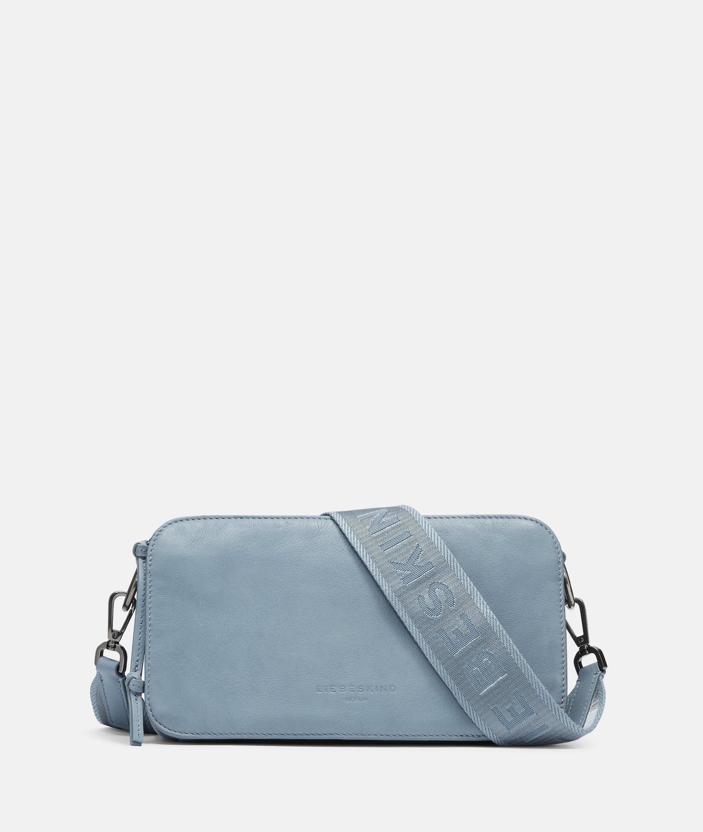 Crossbody in blue, cream & green