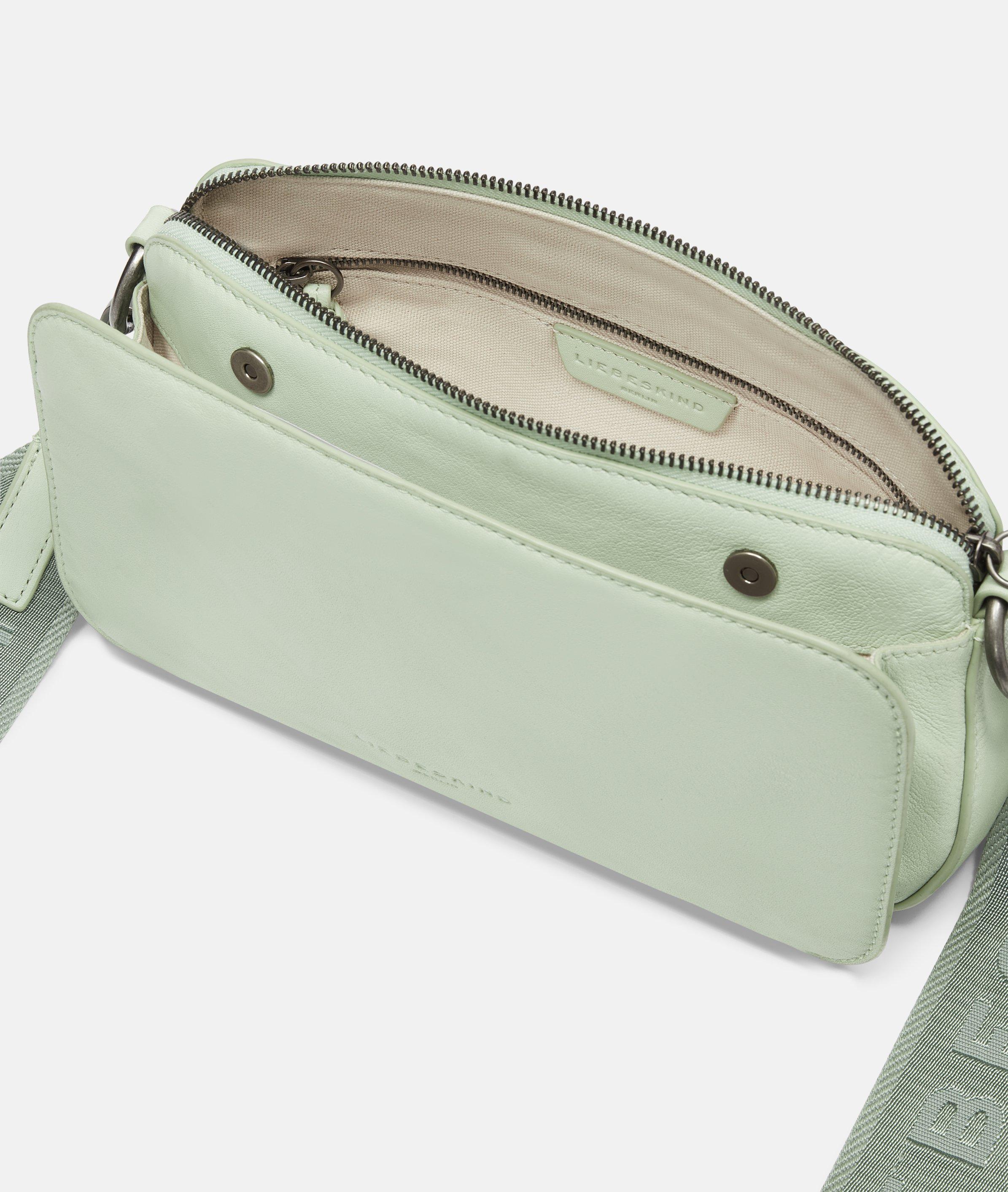 Crossbody in green, cream & green
