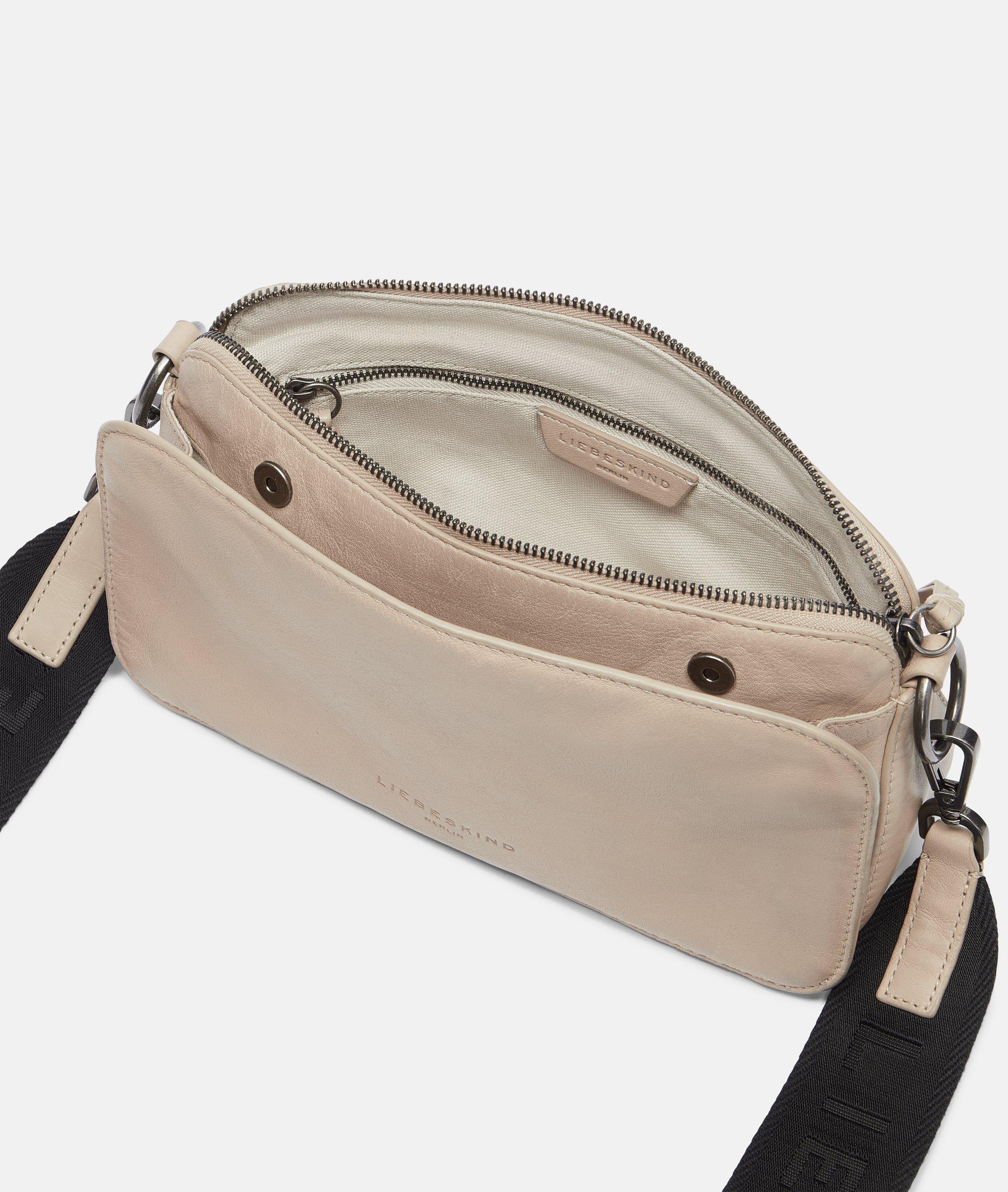 Crossbody in beige, cream & green