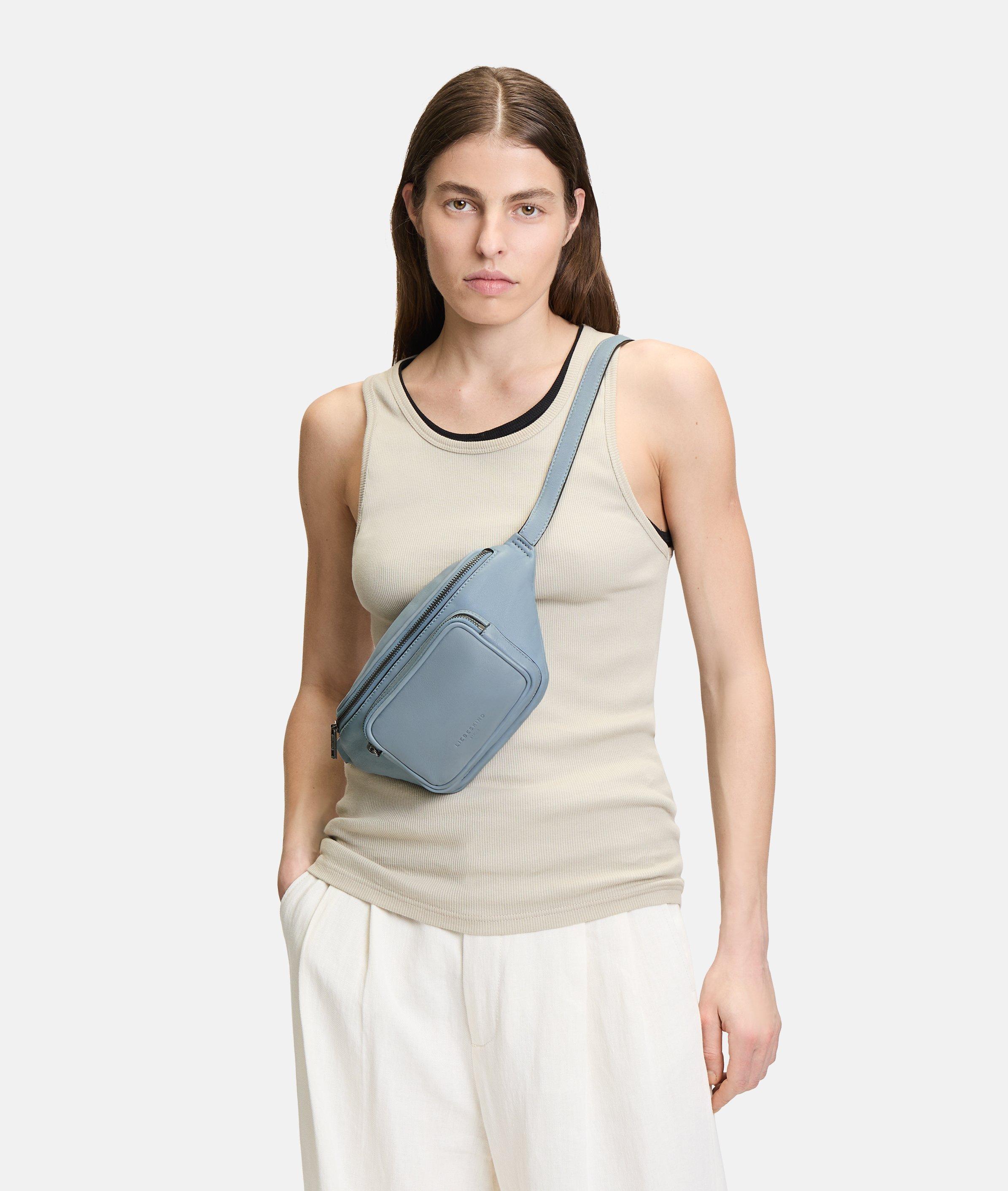 Lila Belt-Bag M in blau, creme, grau, schwarz, grün & beige