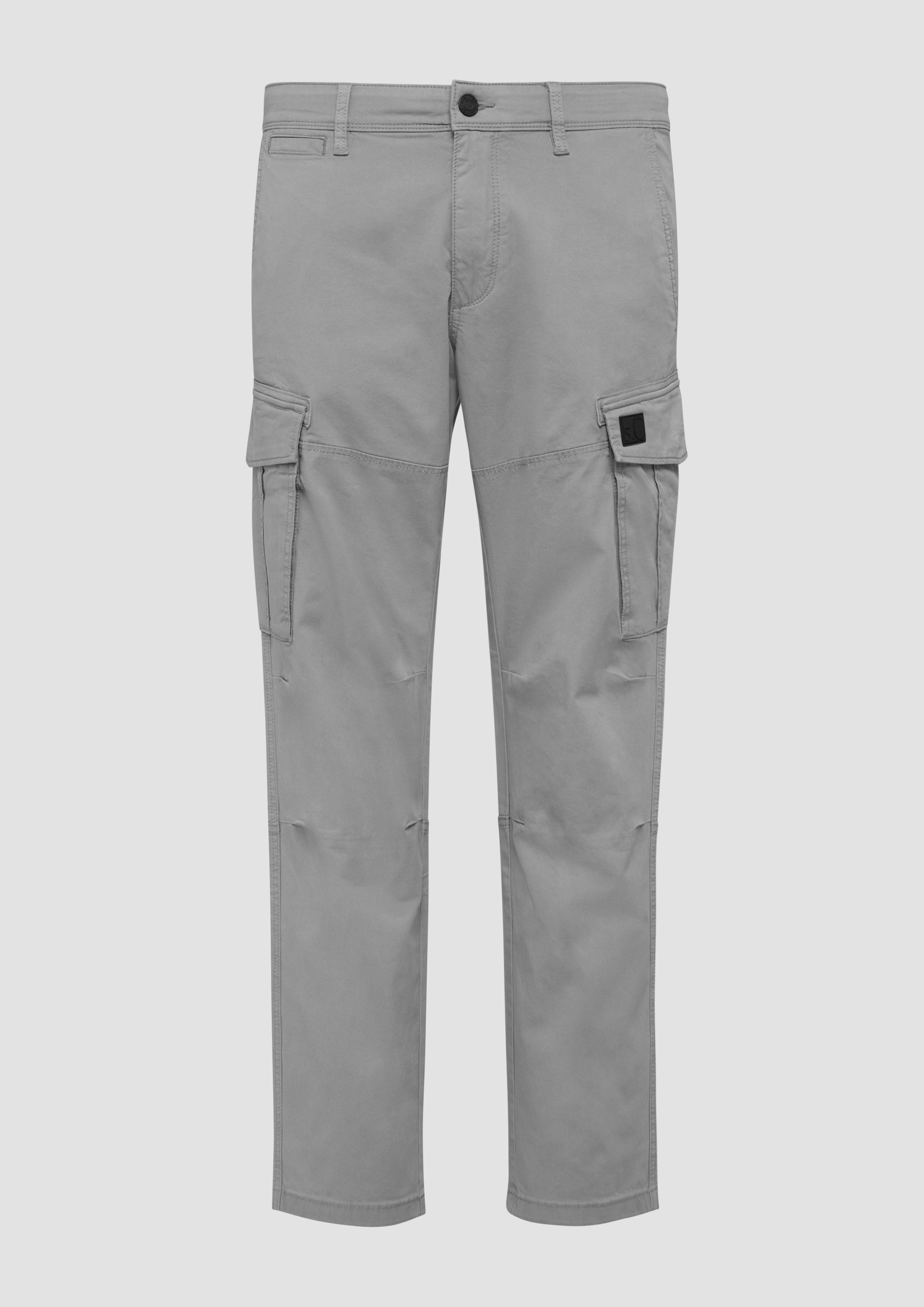 s.Oliver - Phoenix: Cargohose mit Garment Dye und Straight Leg, Herren, grau