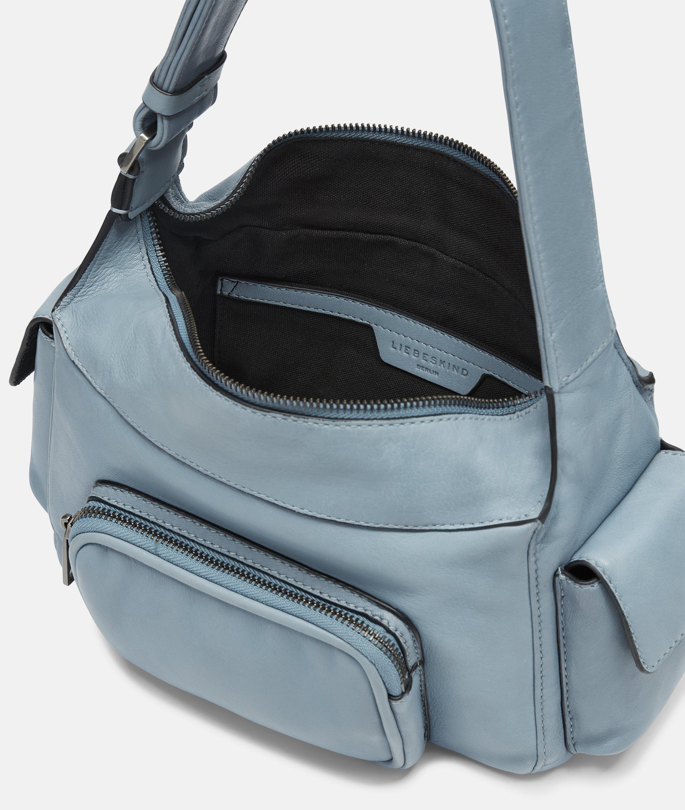 Lila Crossbody S in blau, grau, creme, schwarz & grün