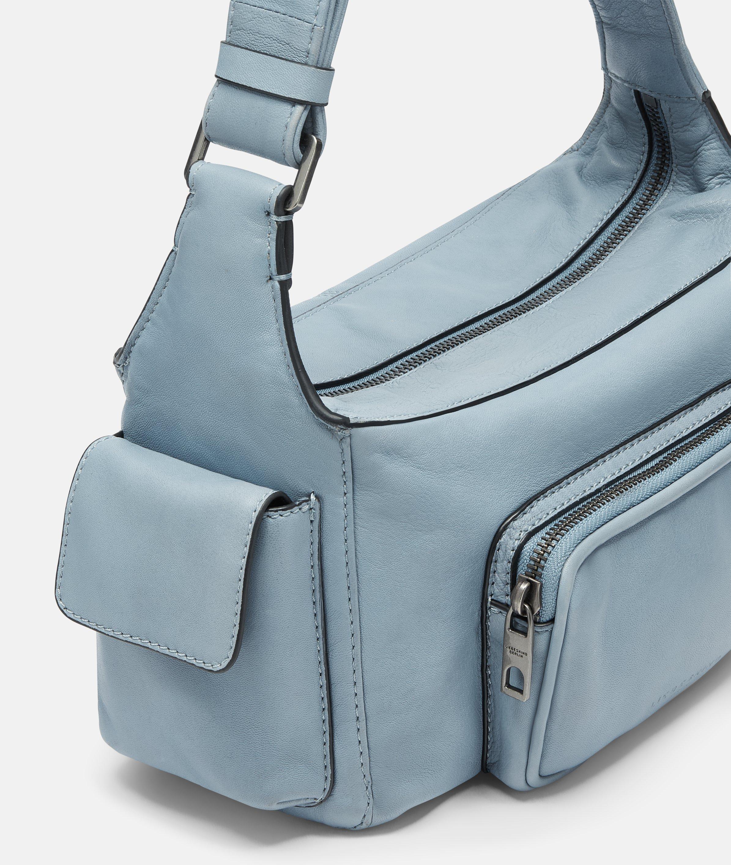 Lila Crossbody S in blau, grau, creme, schwarz & grün