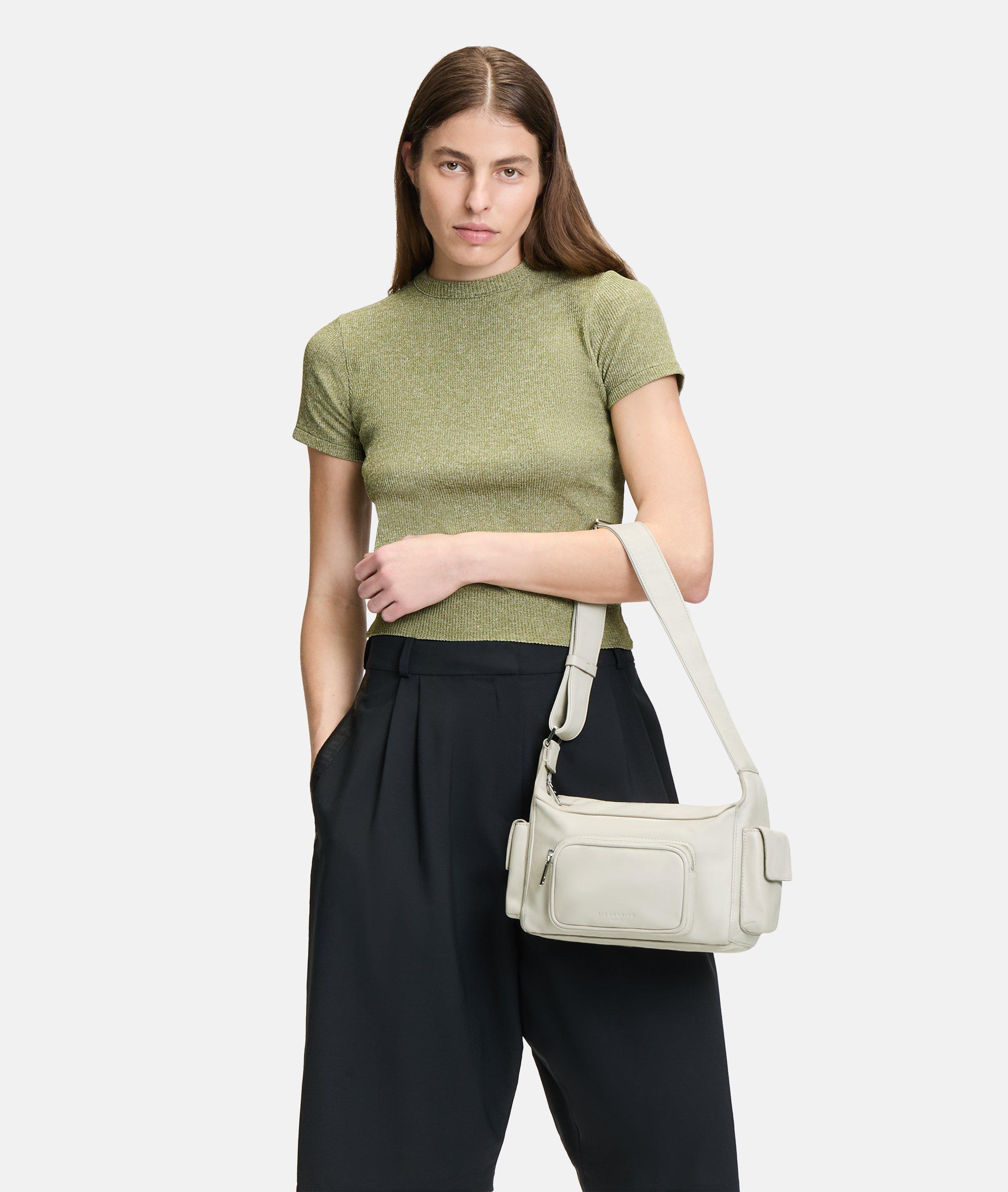 Lila Crossbody S in creme, grau, schwarz & grün