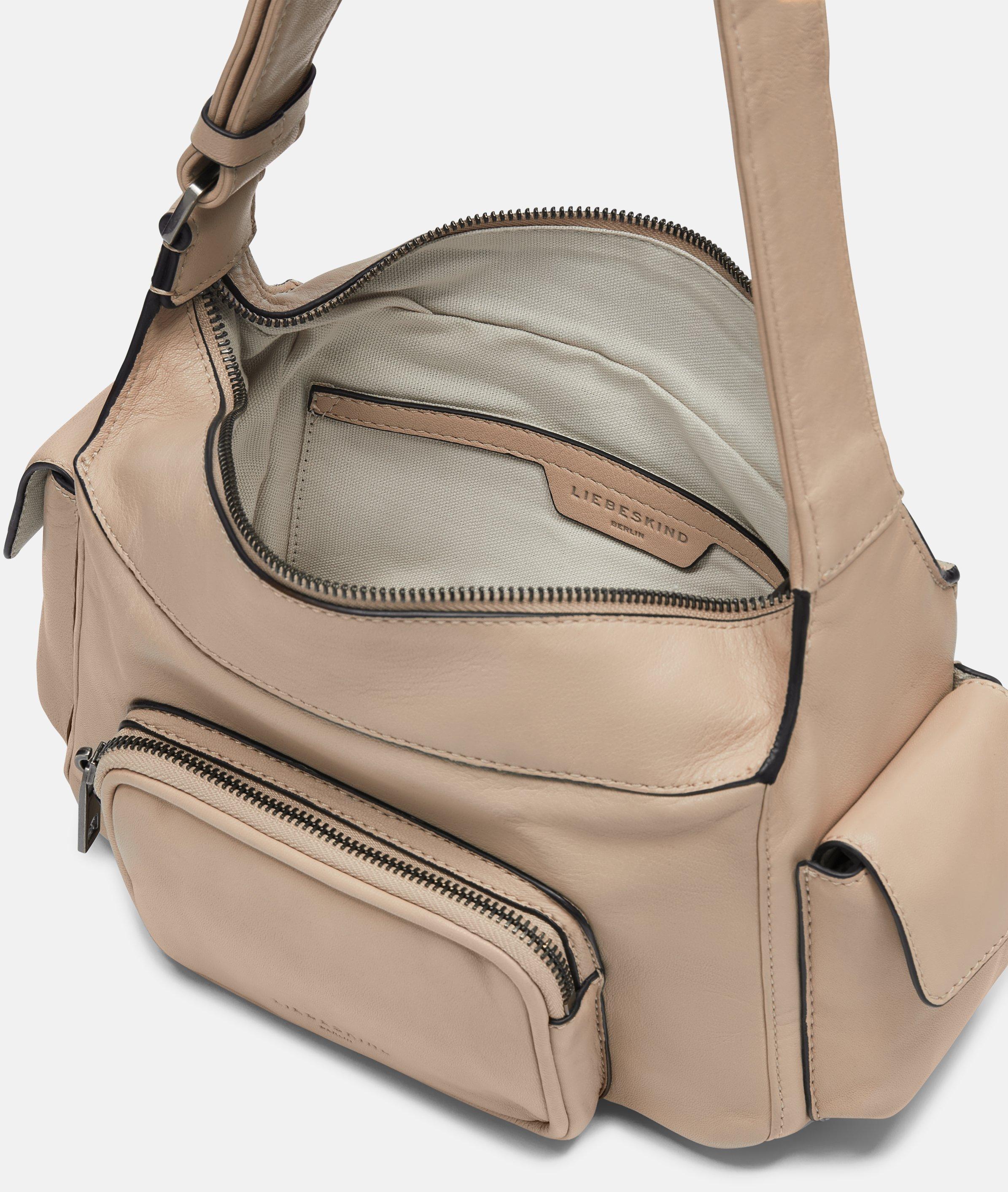 Lila Crossbody S in beige, grau, creme, schwarz & grün