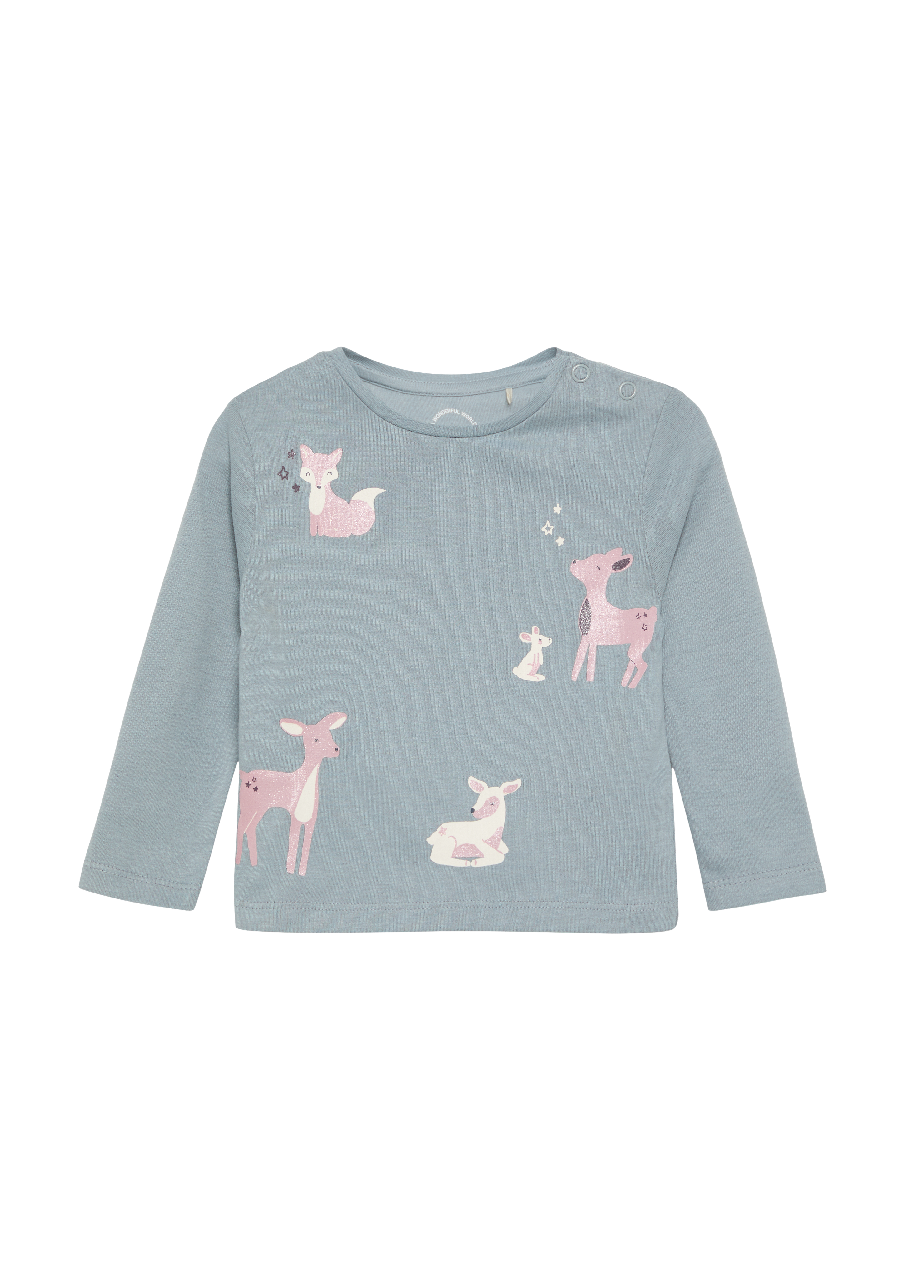 s.Oliver - Longsleeve mit Glitzerprint, Babys, blau