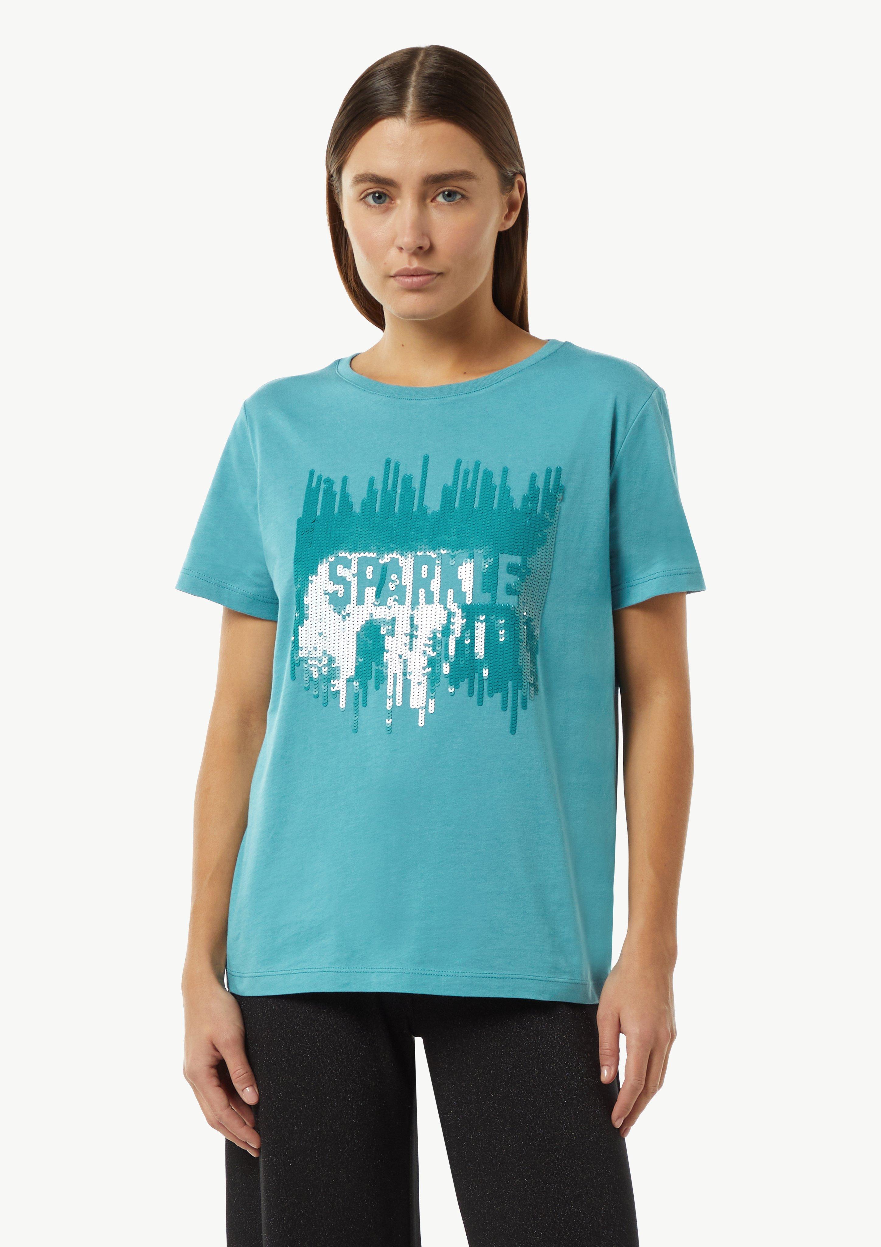 T-shirt with sequin artwork - Black | SCAYLE