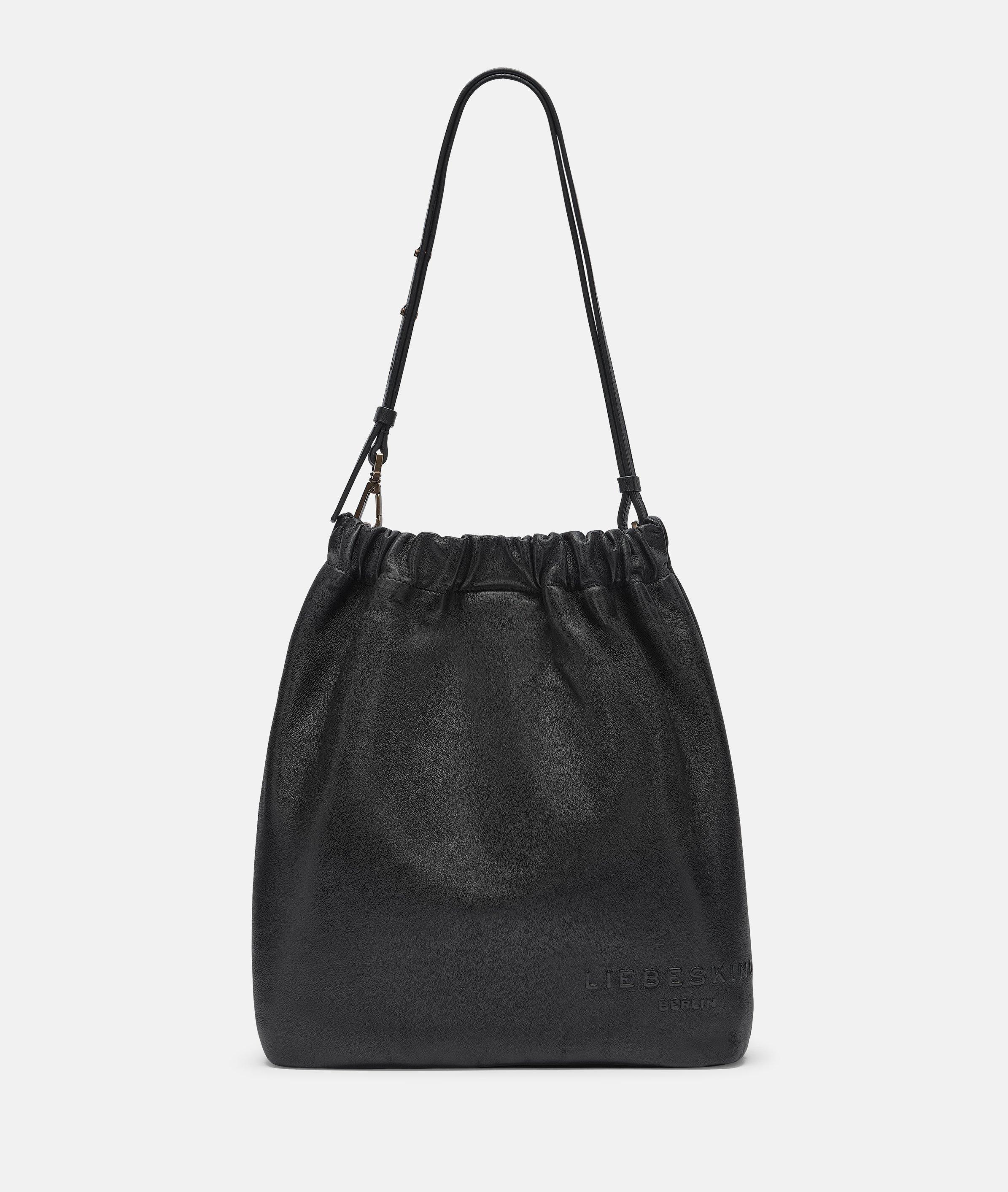 Liebeskind Berlin - Mittelgroße Hobo-Bag aus Schafsleder -  schwarz