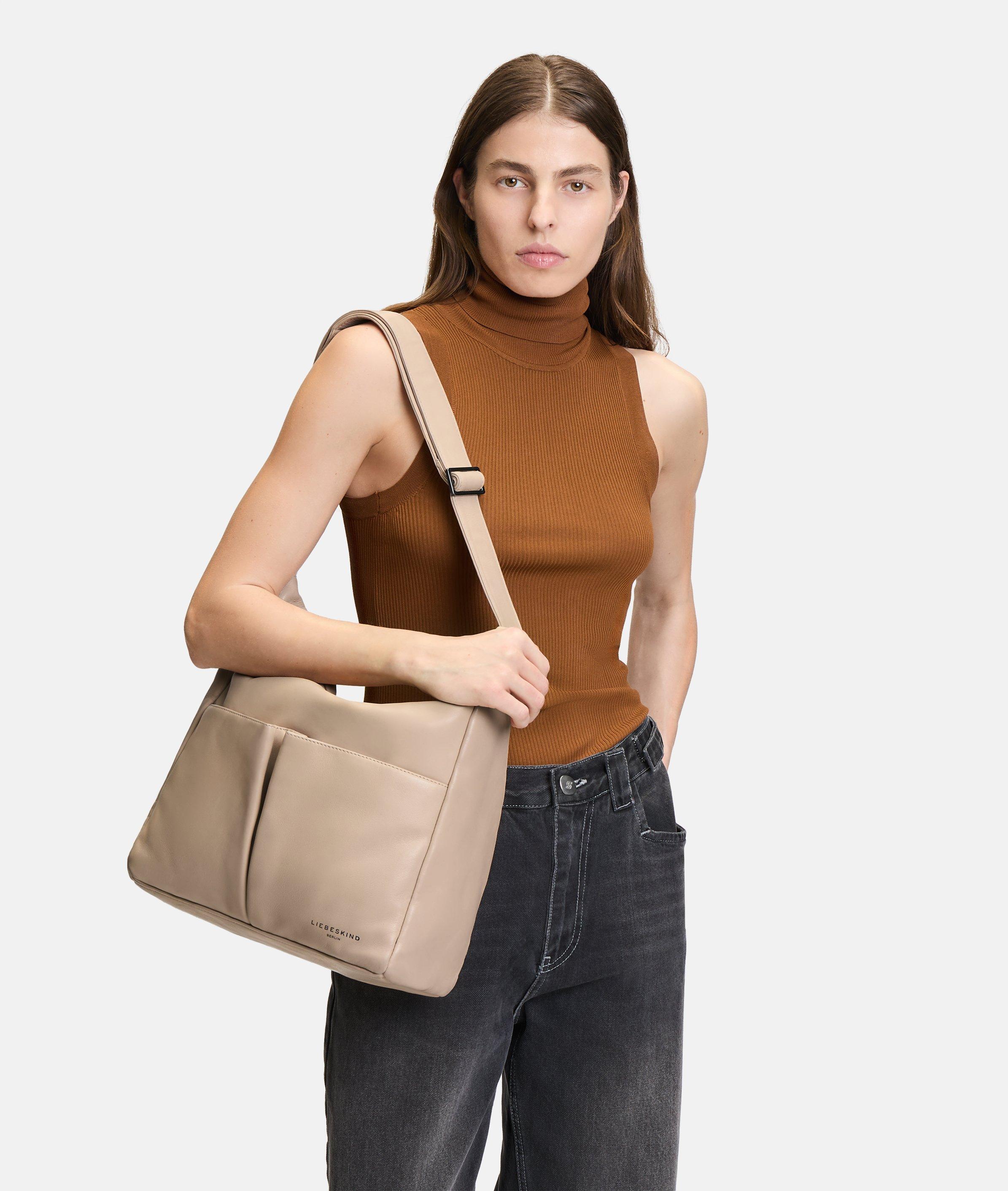 Hera Hobo M in beige, grau, grün & schwarz