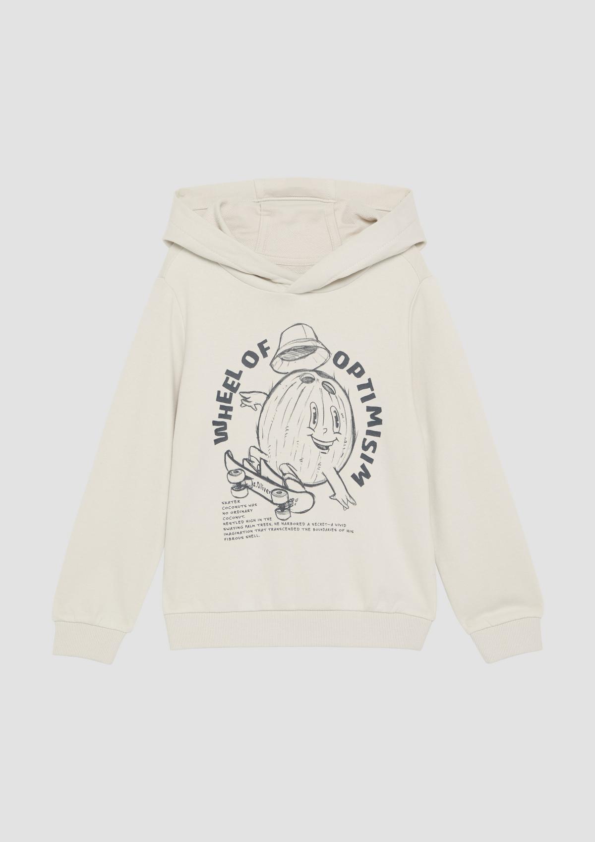 Apen Oversized Printed White Hoodie