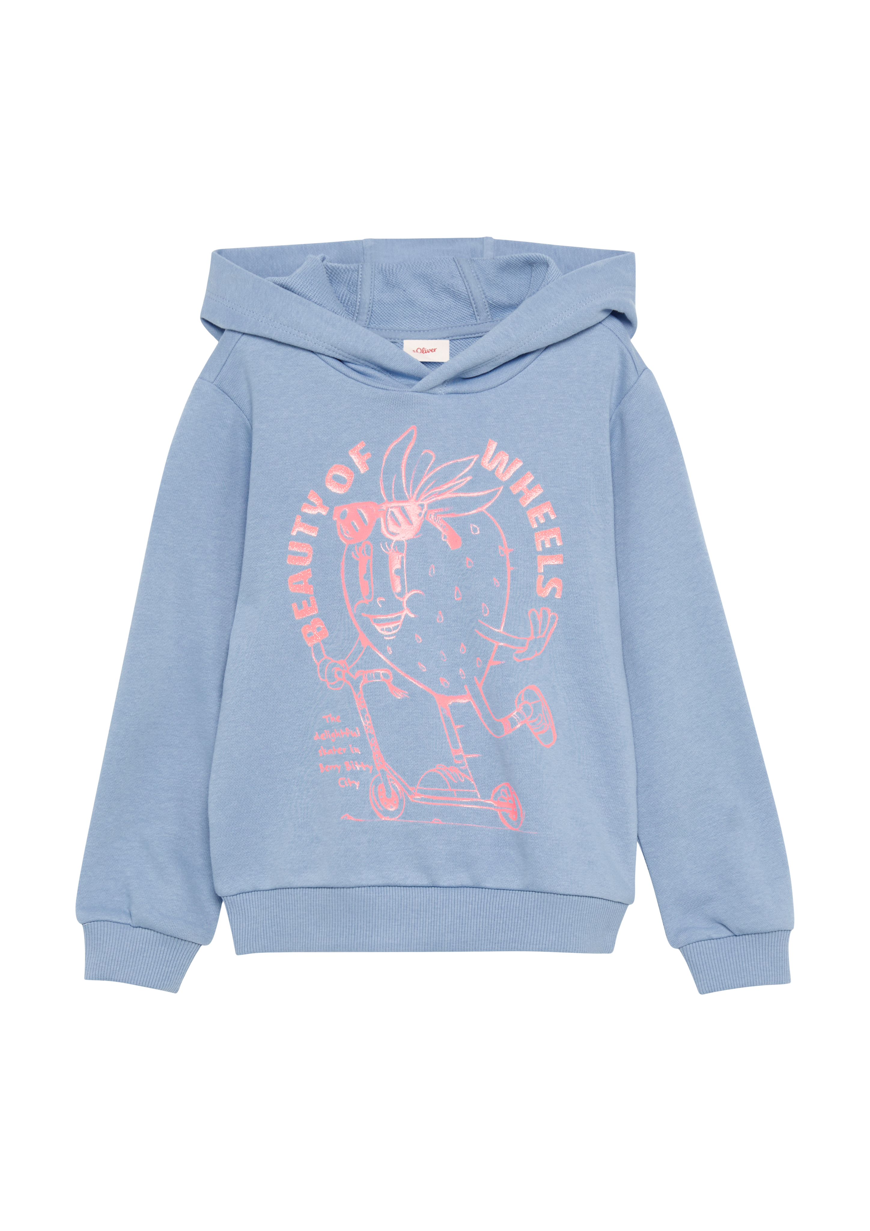 s.Oliver - Hoodie mit Glitzerprint, Kinder, blau