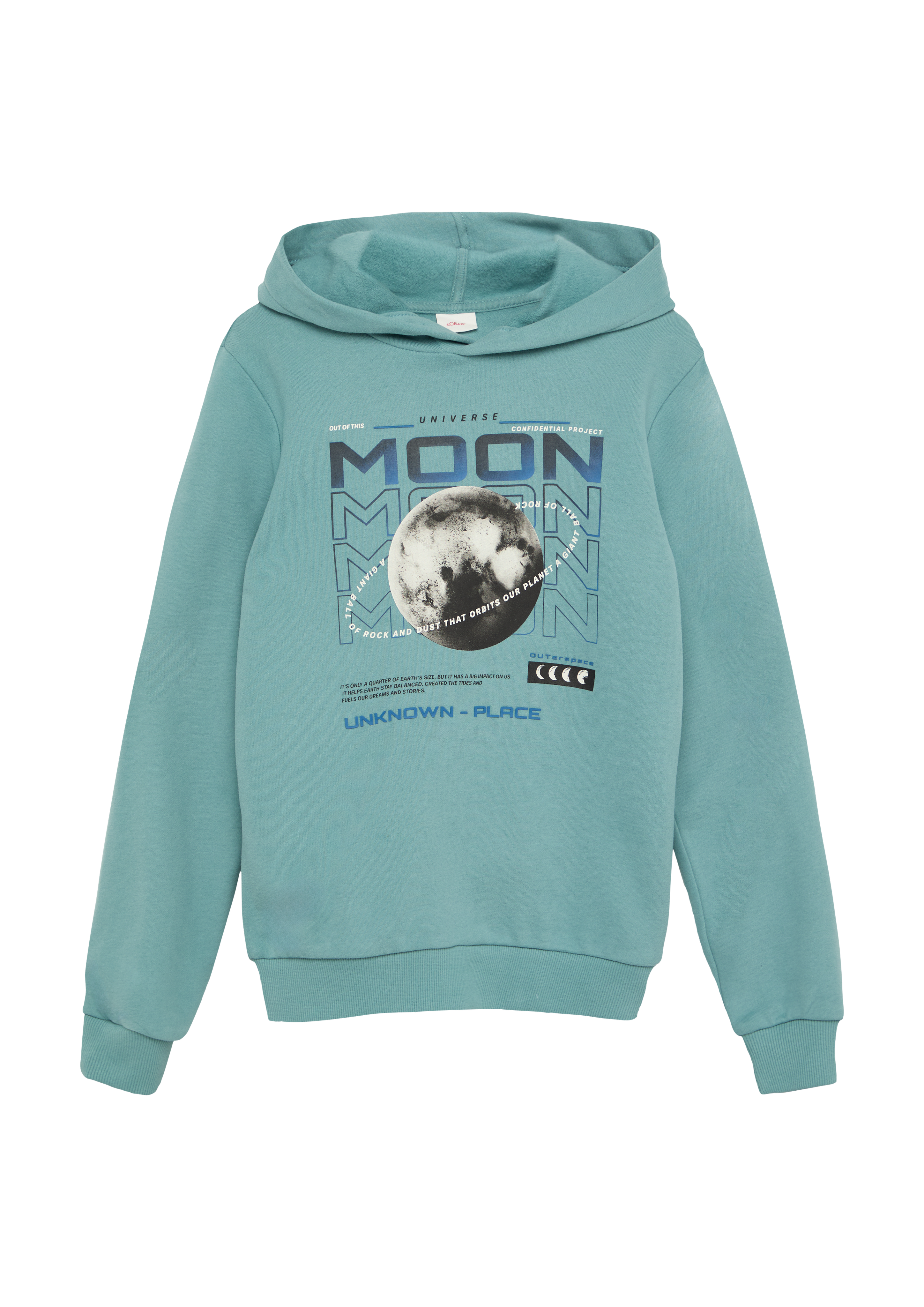 s.Oliver - Wärmender Sweatshirt-Hoodie mit Frontprint, Jungen, Blau